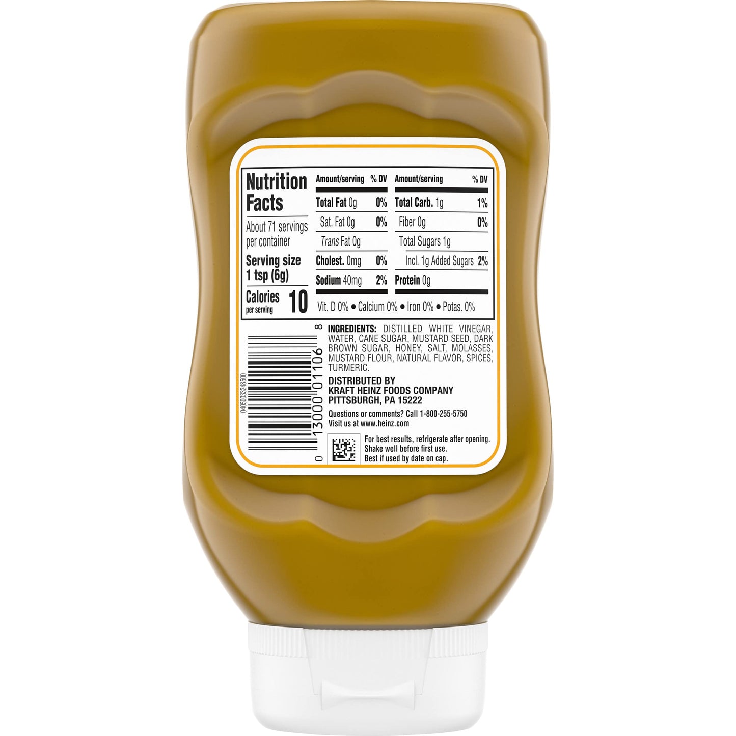 Heinz Yellow Mustard, 20 oz Bottle