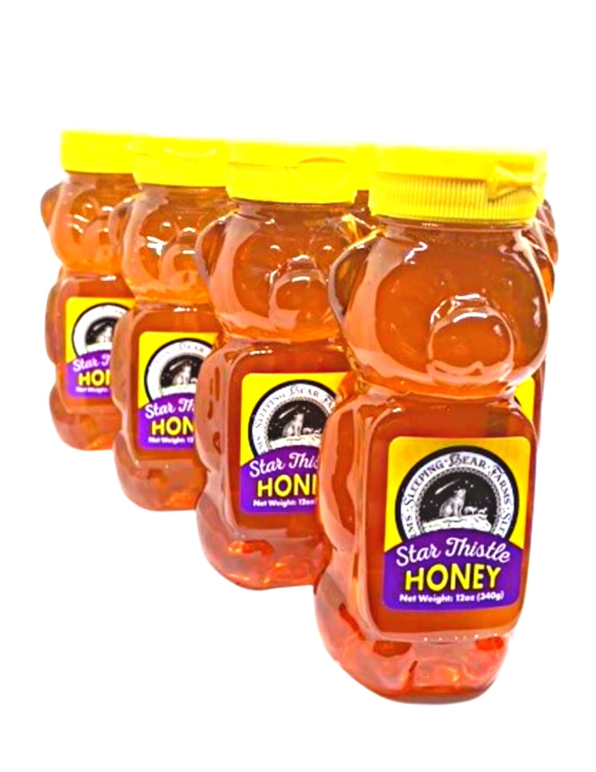 Star Thistle Honey Bear - Pure Michigan Honey, Unpasteurized, Unblended, No Additives - 12oz