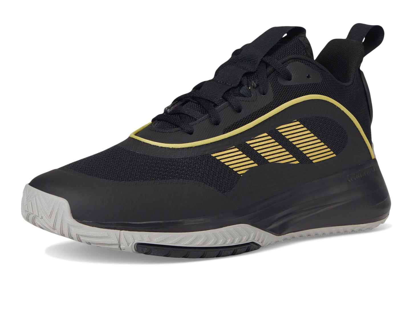 adidas Men's Own The Game 3.0 Basketball Sneaker, Black/Gold Metallic/Solid Grey, 11.5