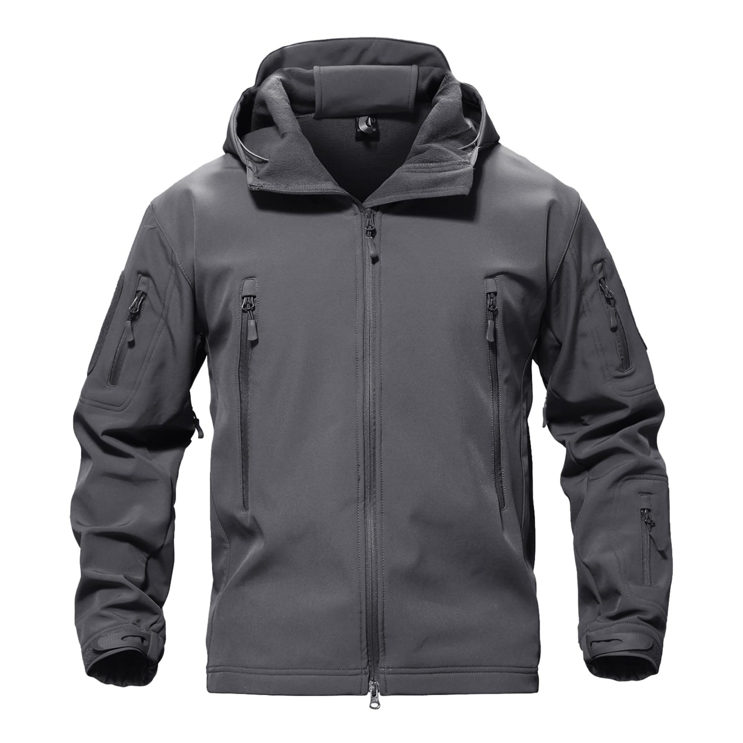 TACVASEN Men's Special Ops Military Tactical Rain Jackets Winter Warm Fleece Softshell Hooded Raincoat Snowboard