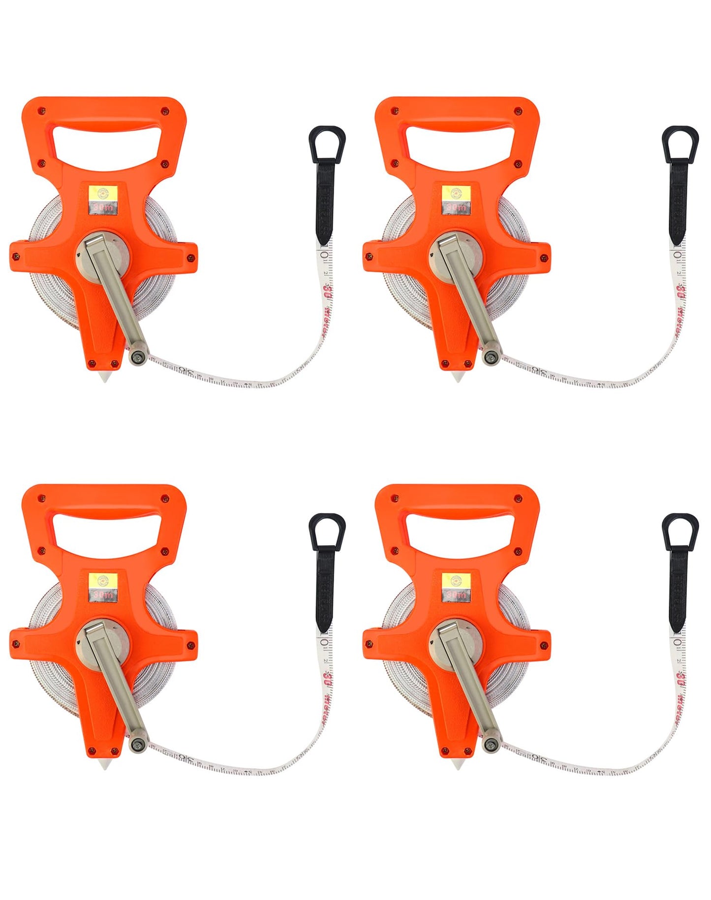 QWORK Tape Measure, 1/2" x 330' Open Reel Dual Sided Fiberglass Tape Measure for Engineer, Yard and Field, Measuring Tape