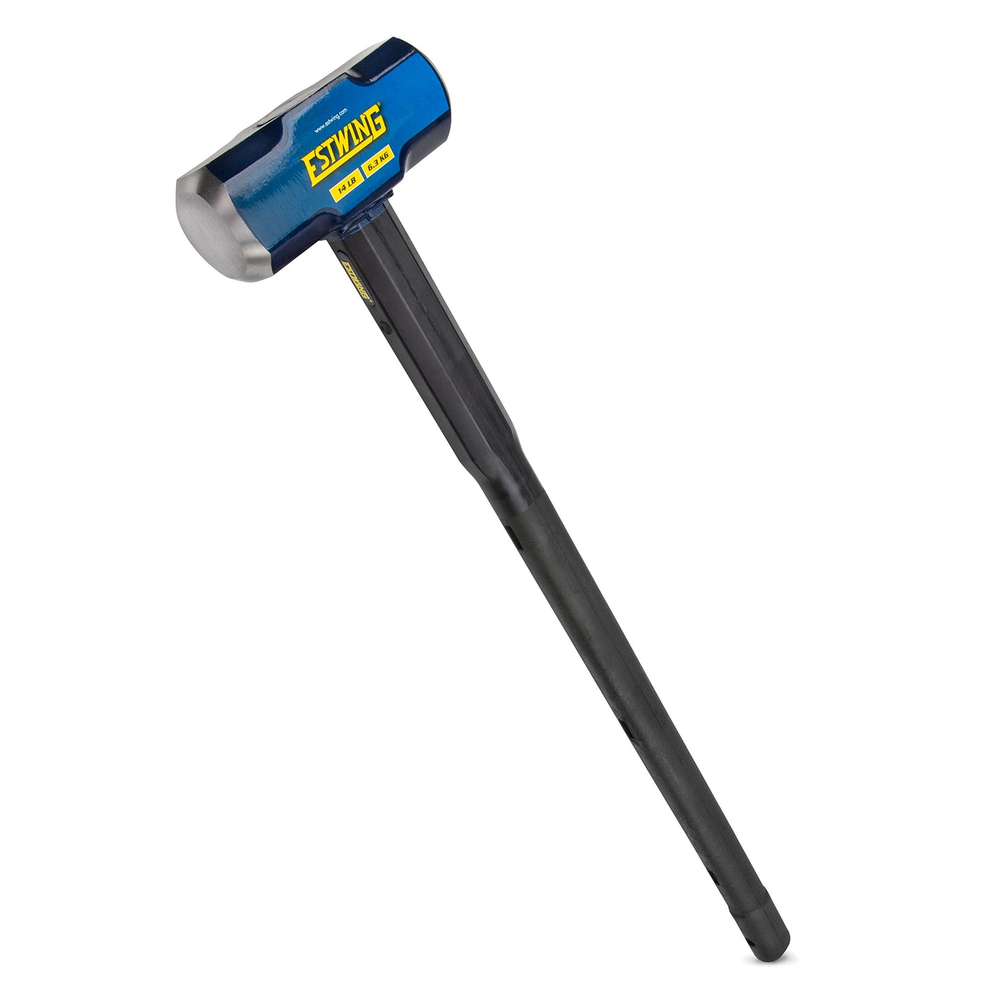 Estwing 16-Pound Hard Face Sledge Hammer for Demolition/Stake Driving, 50-55 HRC, 36-Inch Fiberglass Handle, Overstrike Protection, Textured Grip