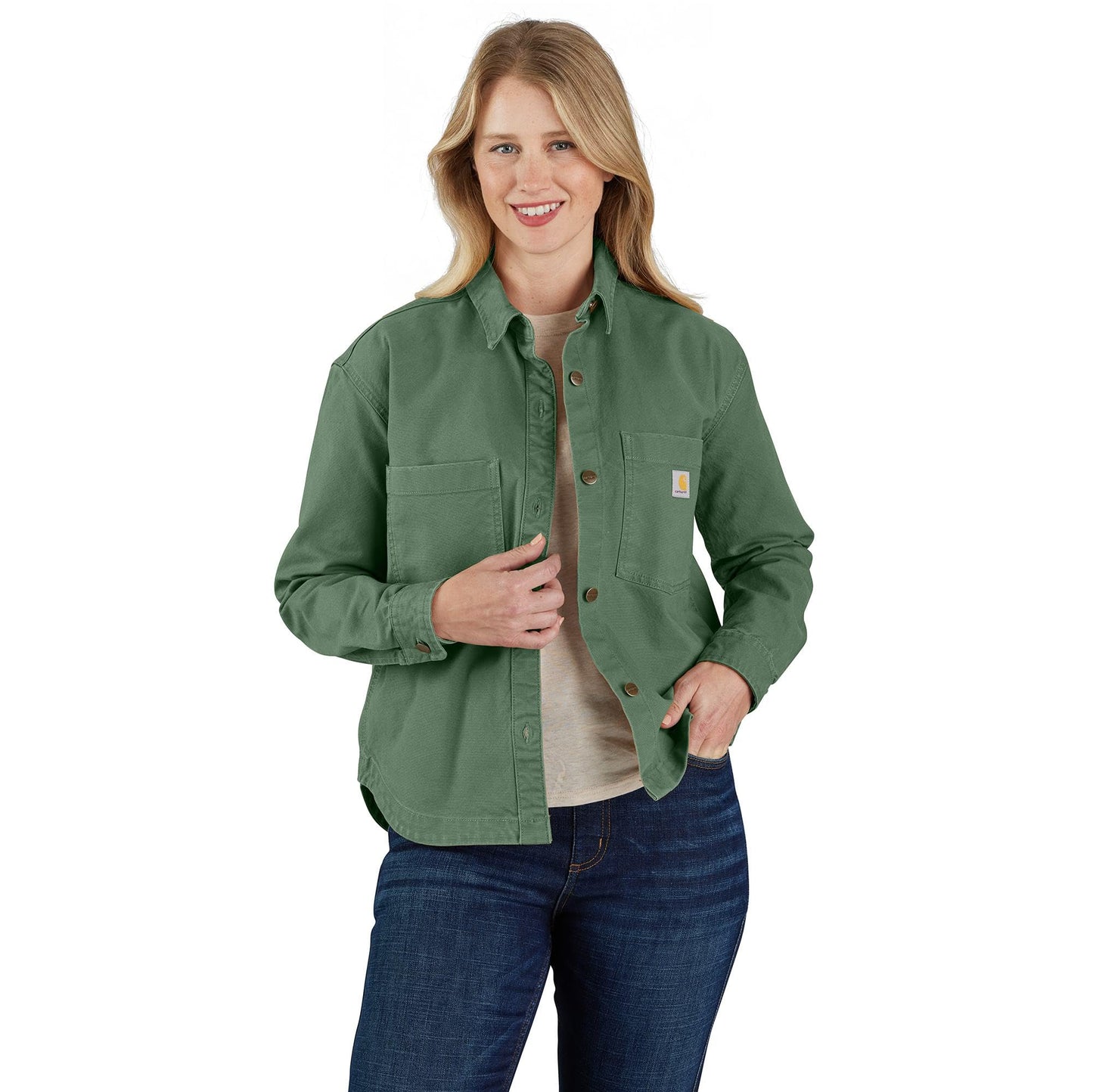 Carhartt Women's Rugged Flex Loose Fit Heavyweight Duck Overshirt