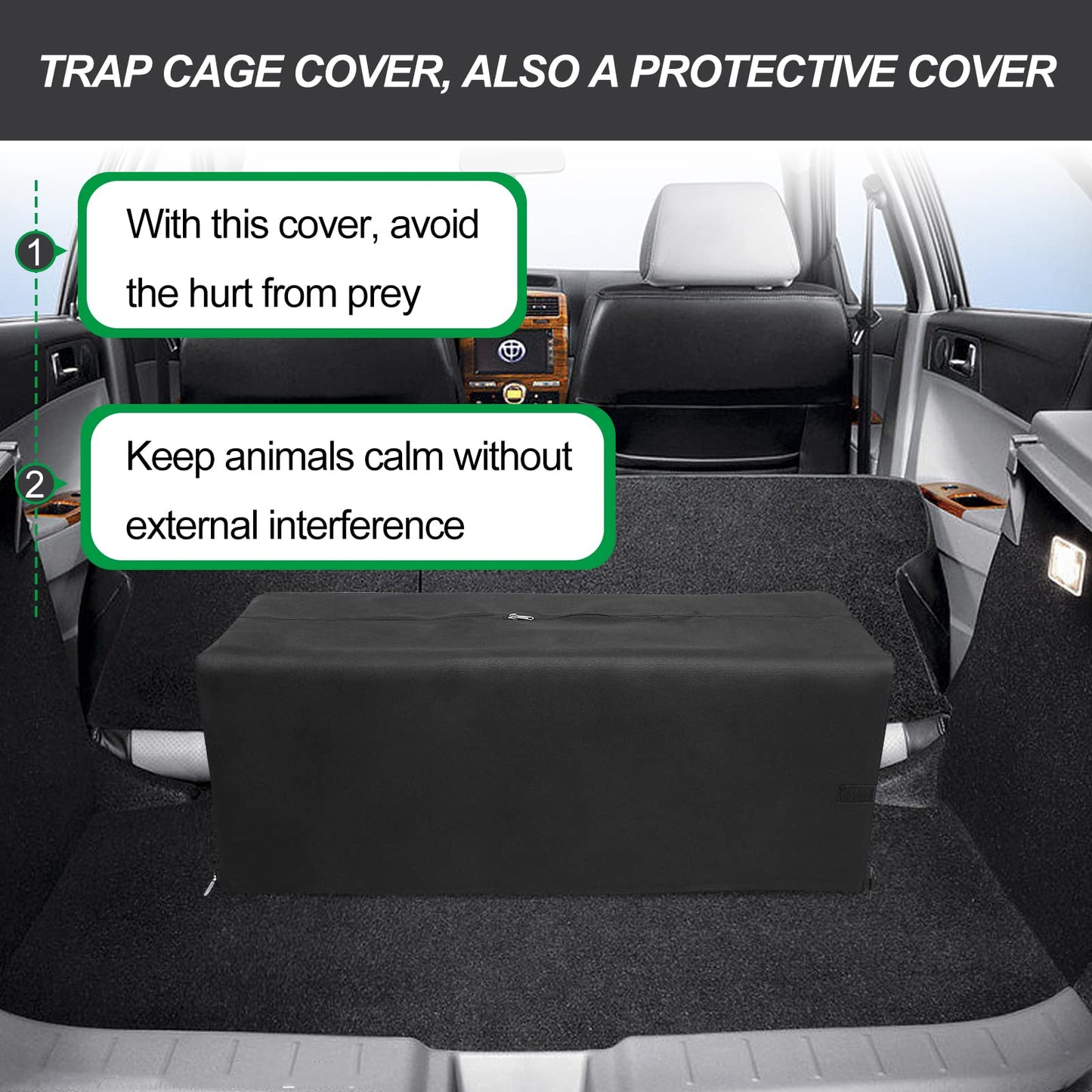 Live Animal Trap Cage Cover, Cat Trap for Stray Cats 32 Inch Folding Skunk Trap with Real Door for Raccoons, Opossums, Groundhogs, Skunks, Feral Cats, Squirrels (Only Cover)