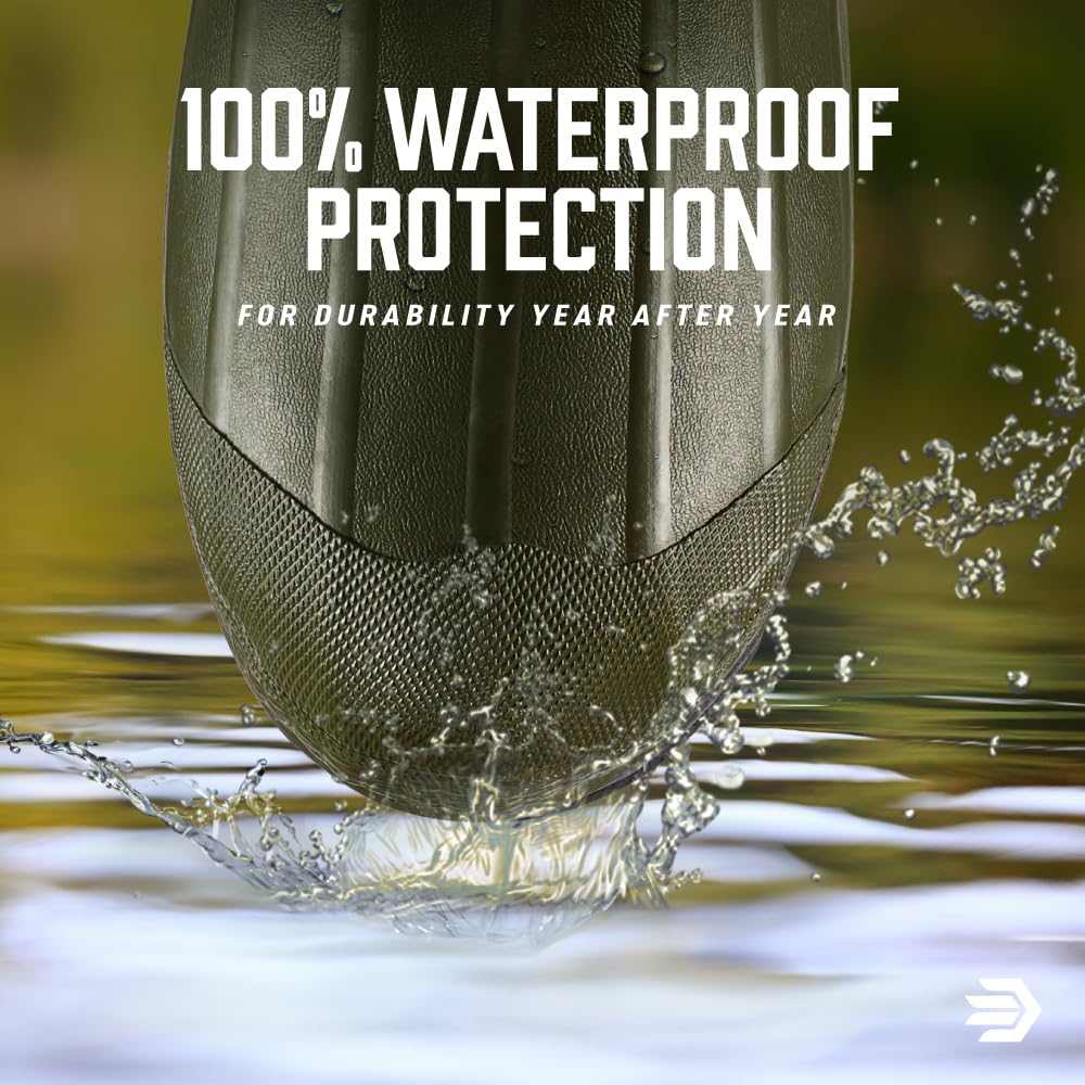 LaCrosse Burly 18” Waterproof Work Boots for Men - 100% Waterproof Rubber, with Insulating Wool Felt Midsole and High-Traction Air-Grip Outsole