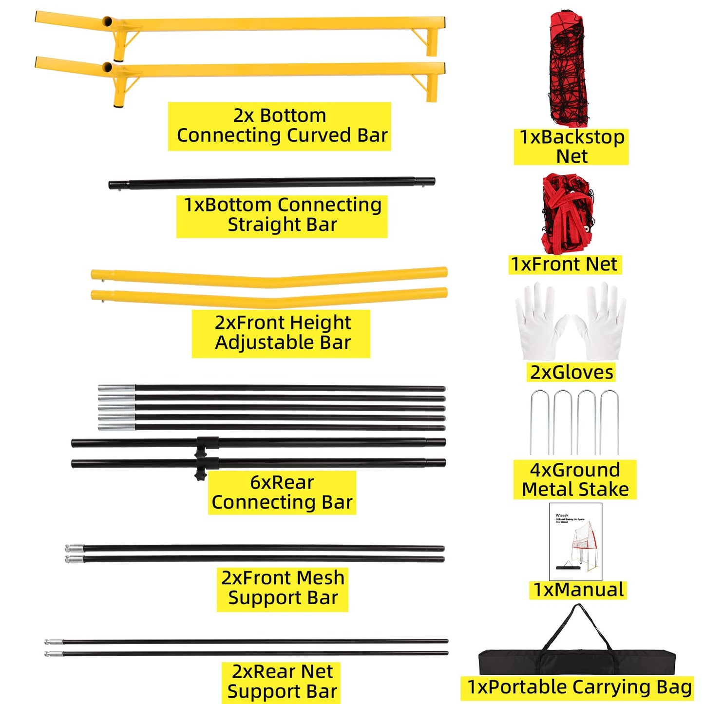 Sturdy and Easy to Set up Volleyball Training Equipment Net,Update Freely Height Adjustable Volleyball Net for Backyard,Portable 11x8FT Net to Improve Spike Service Skill for Indoor and Outdoor