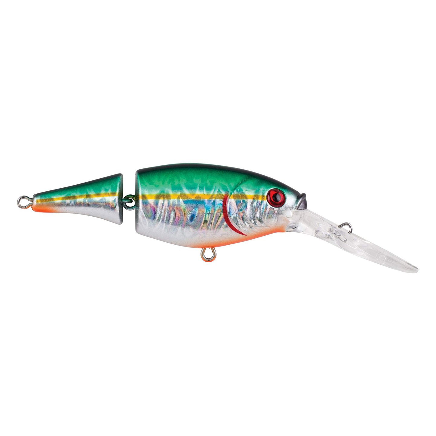 Berkley Flicker Shad Jointed Crankbait, 2 Pack, Red Tiger, 1/3 oz, 2 3/4in, 7'-9' Dive Depth