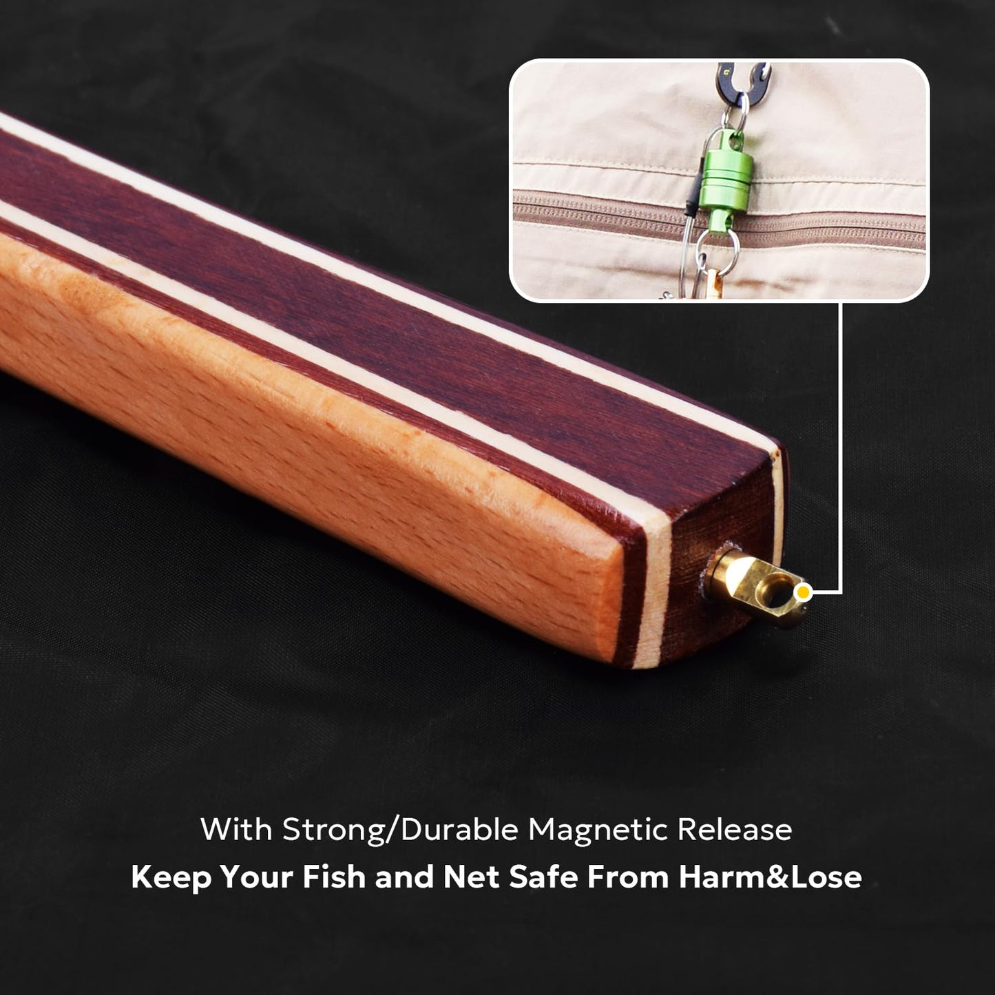 SF Fly Fishing Landing Net Soft Rubber Mesh Trout Net Catch and Release Net