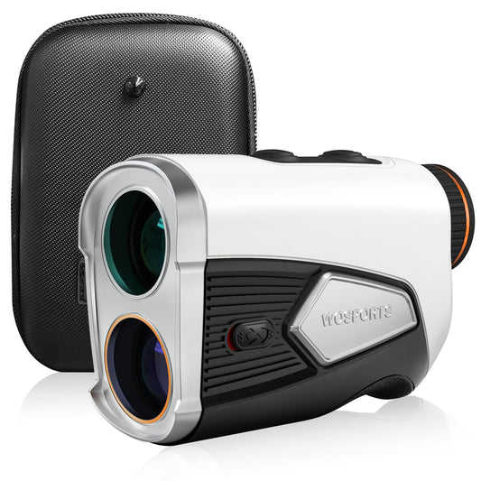 WOSPORTS Golf Rangefinder 1500-Yard with Slope,Golf Accessories Range Finder 7X Magnification,Pin Lock Vibration Range Finder(Feet/Meters/Yards),Rechargeable