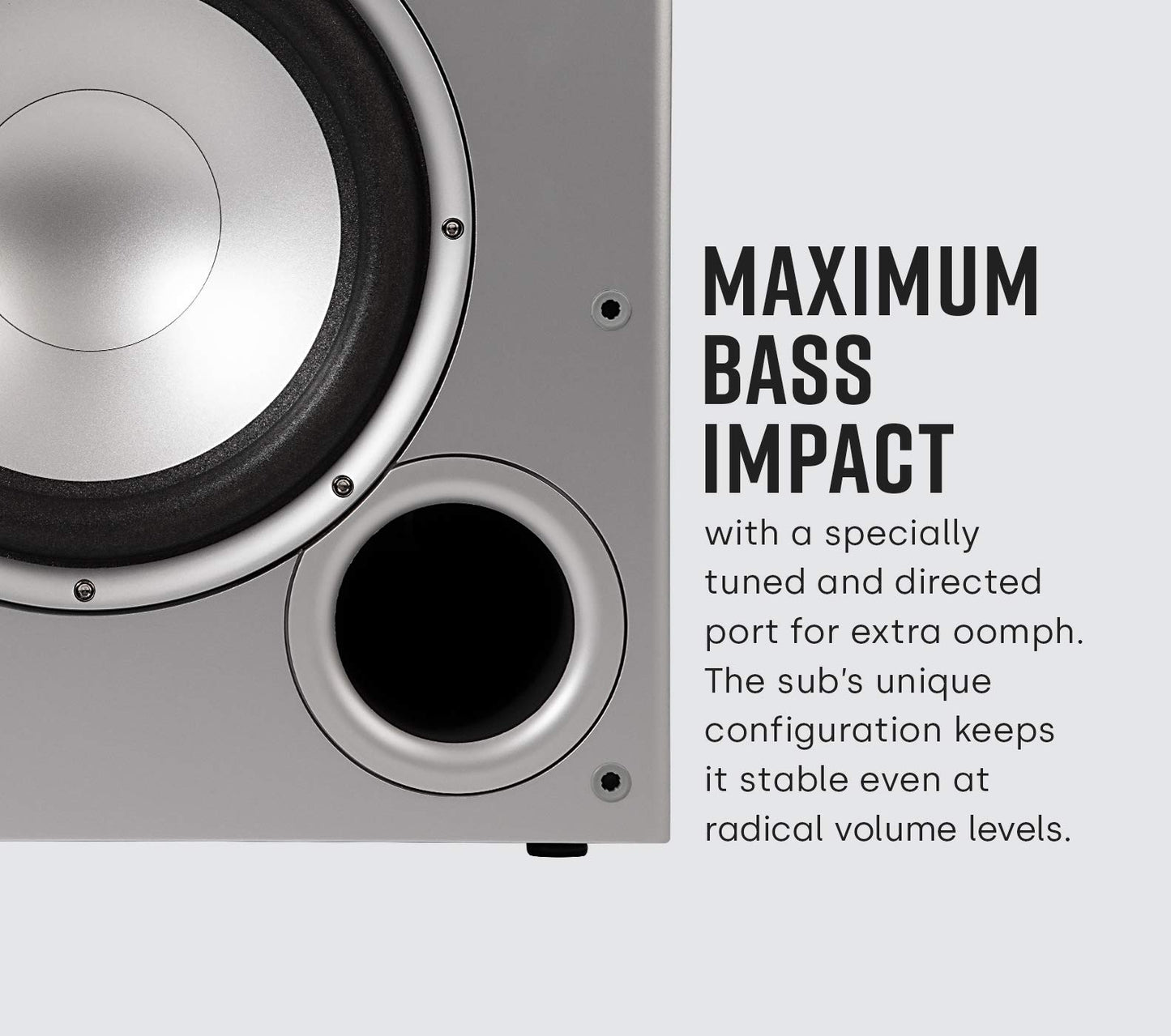 Polk Audio PSW10 10" Powered Subwoofer Home Audio – Power Port Tech, Up to 100 Watts, Big Bass in Compact Design, Easy Setup with Home Theater, Timbre-Matched with Monitor & T-Series Polk Speakers