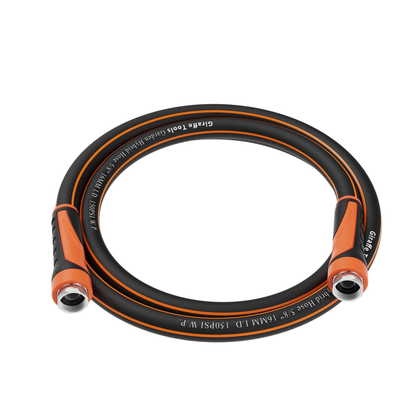 Giraffe Tools Garden Hose 50ft x 5/8", Water Hose Heavy Duty, Flexible, Lightweight Hybrid Hose with Swivel Handle, Male to Female Fittings, Burst 600 PSI