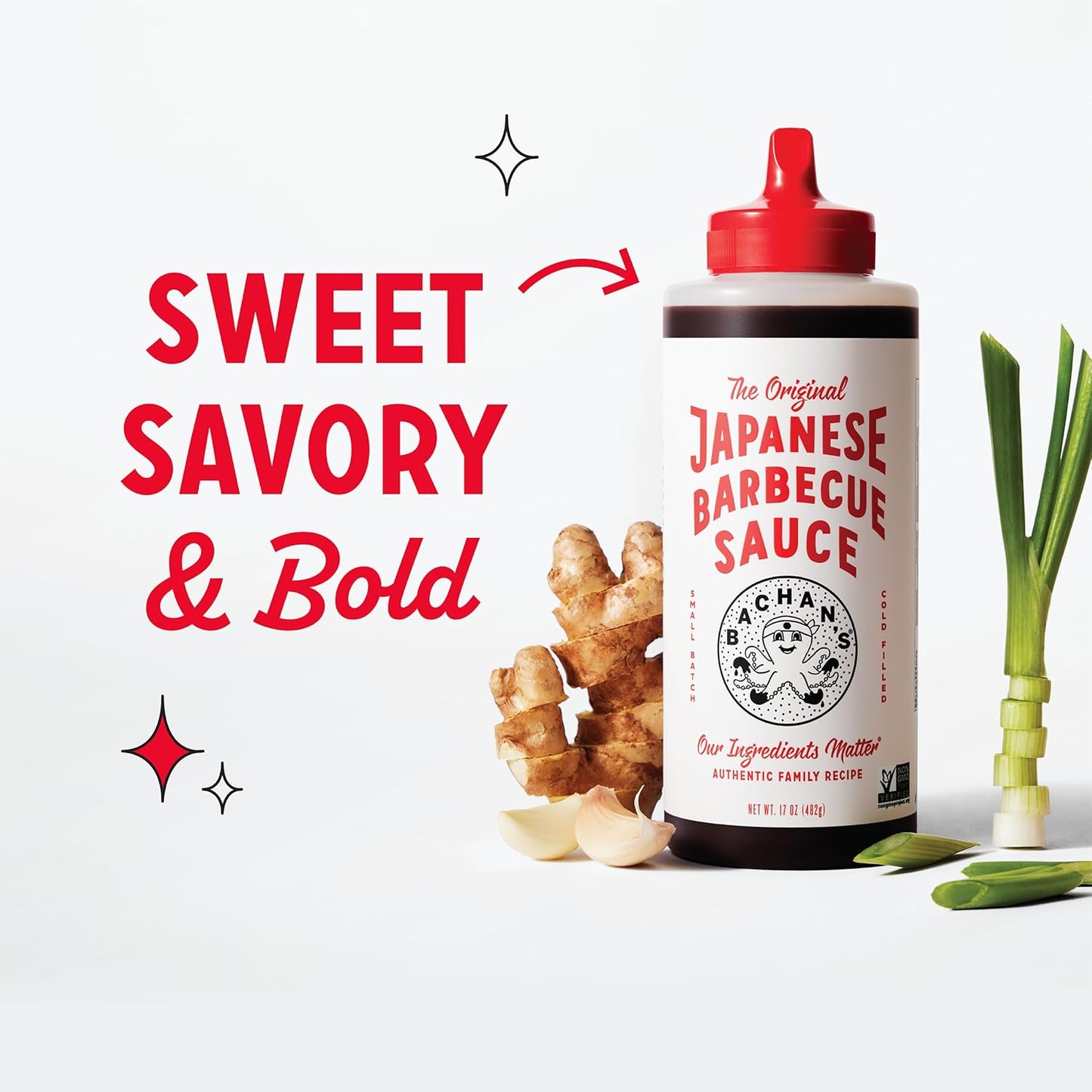 Bachan's The Original Japanese Barbecue Sauce, Small Batch, Non GMO, No Preservatives, Vegan and BPA free, 17 Oz