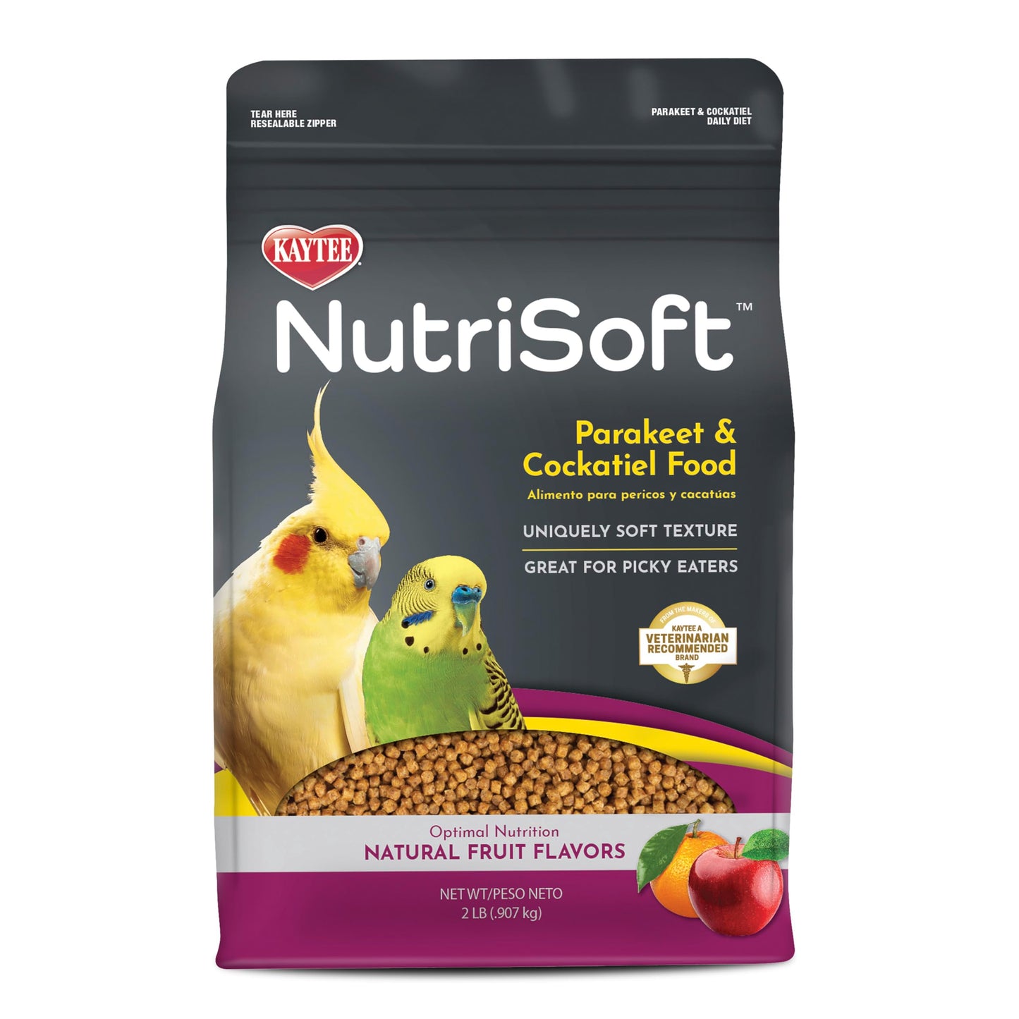 Kaytee Nutri Soft Pet Parrot & Conure Bird Food, 3 Pound