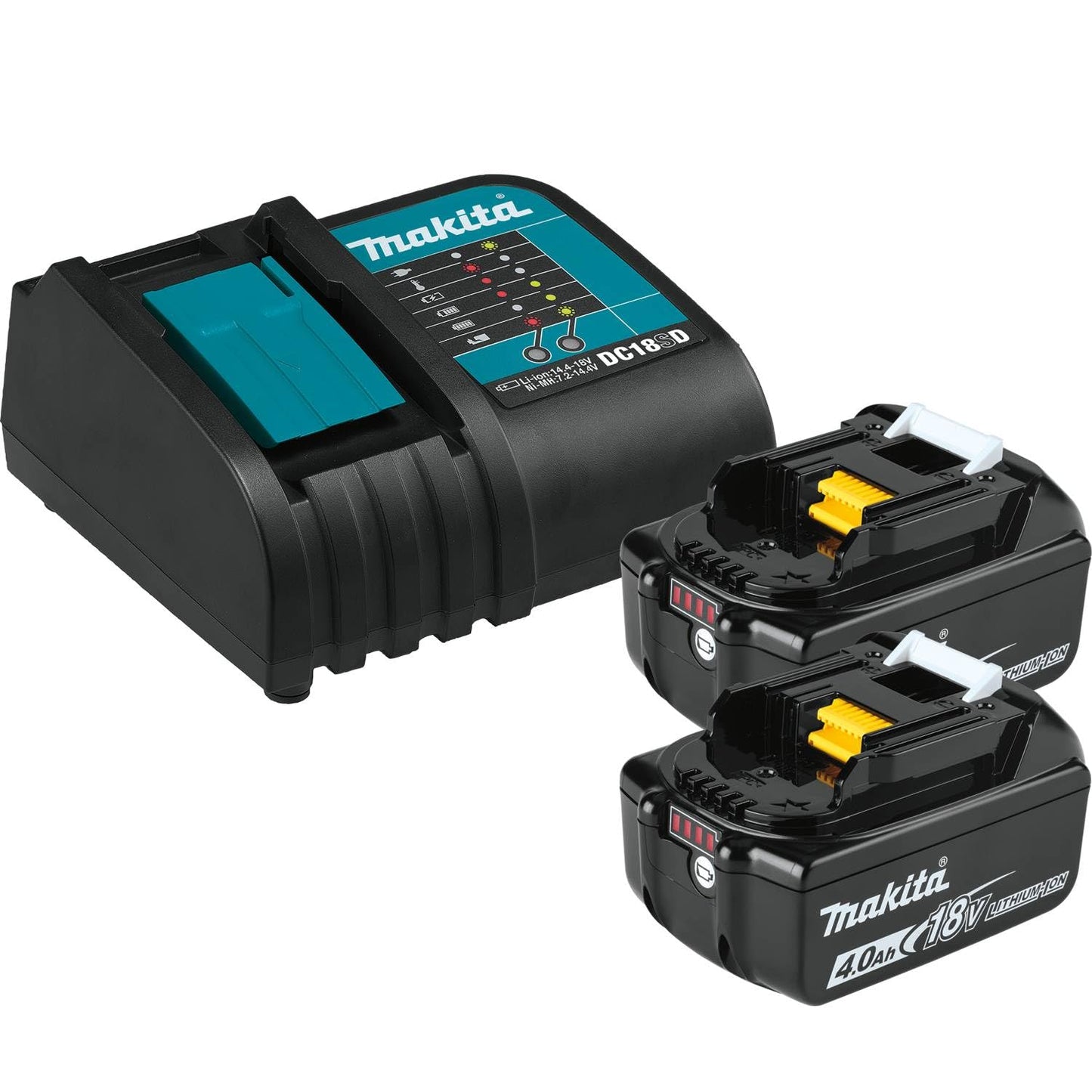 Makita BL1840BSC2 18V LXT® Lithium-Ion Battery and Charger Starter Pack (4.0Ah)