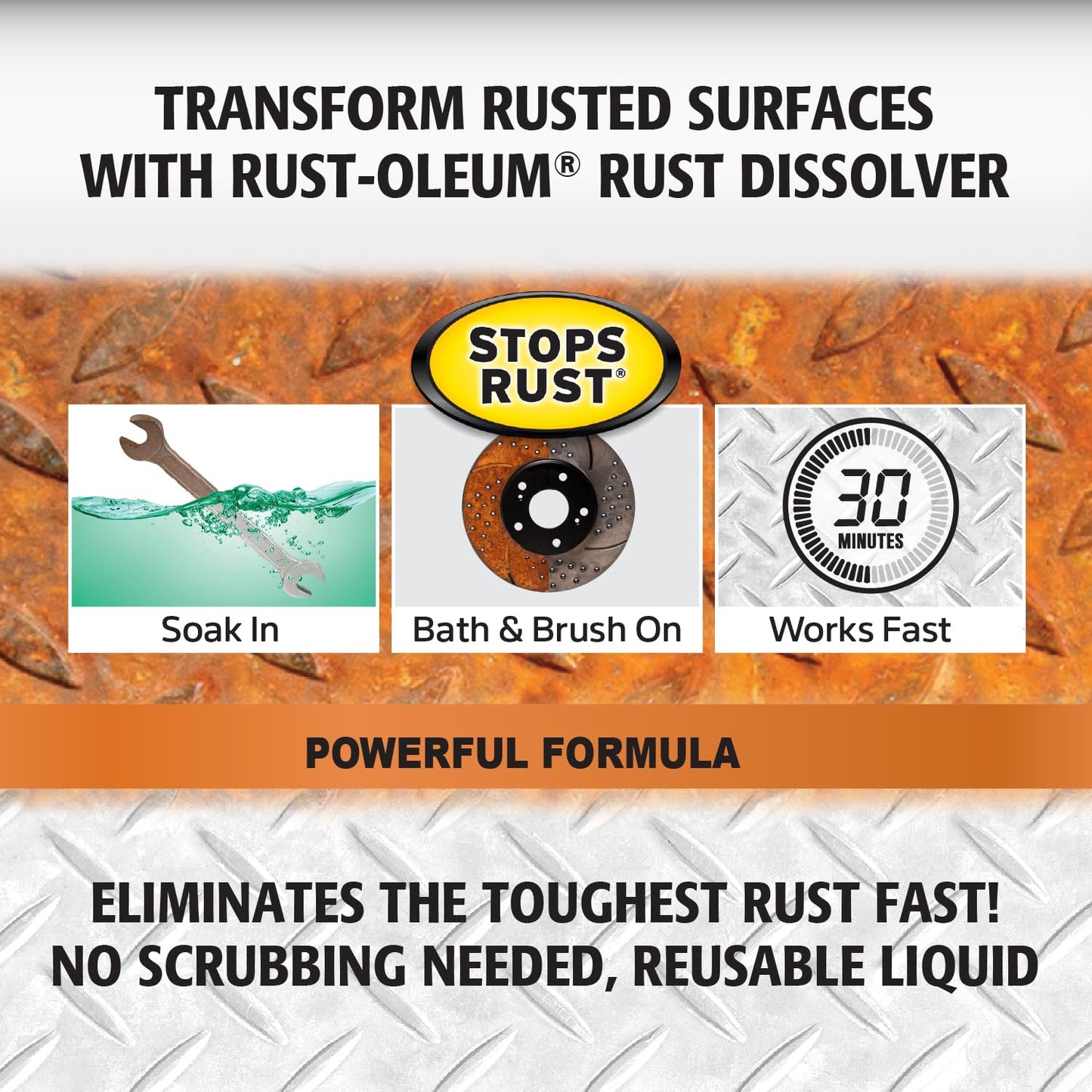 Rust-Oleum Rust Dissolver Trigger Spray Gel | Heavy-Duty Corrosion Remover for Metal Tools, Cars, Bikes, Grills, Bolts, Firearms & More | 32 oz