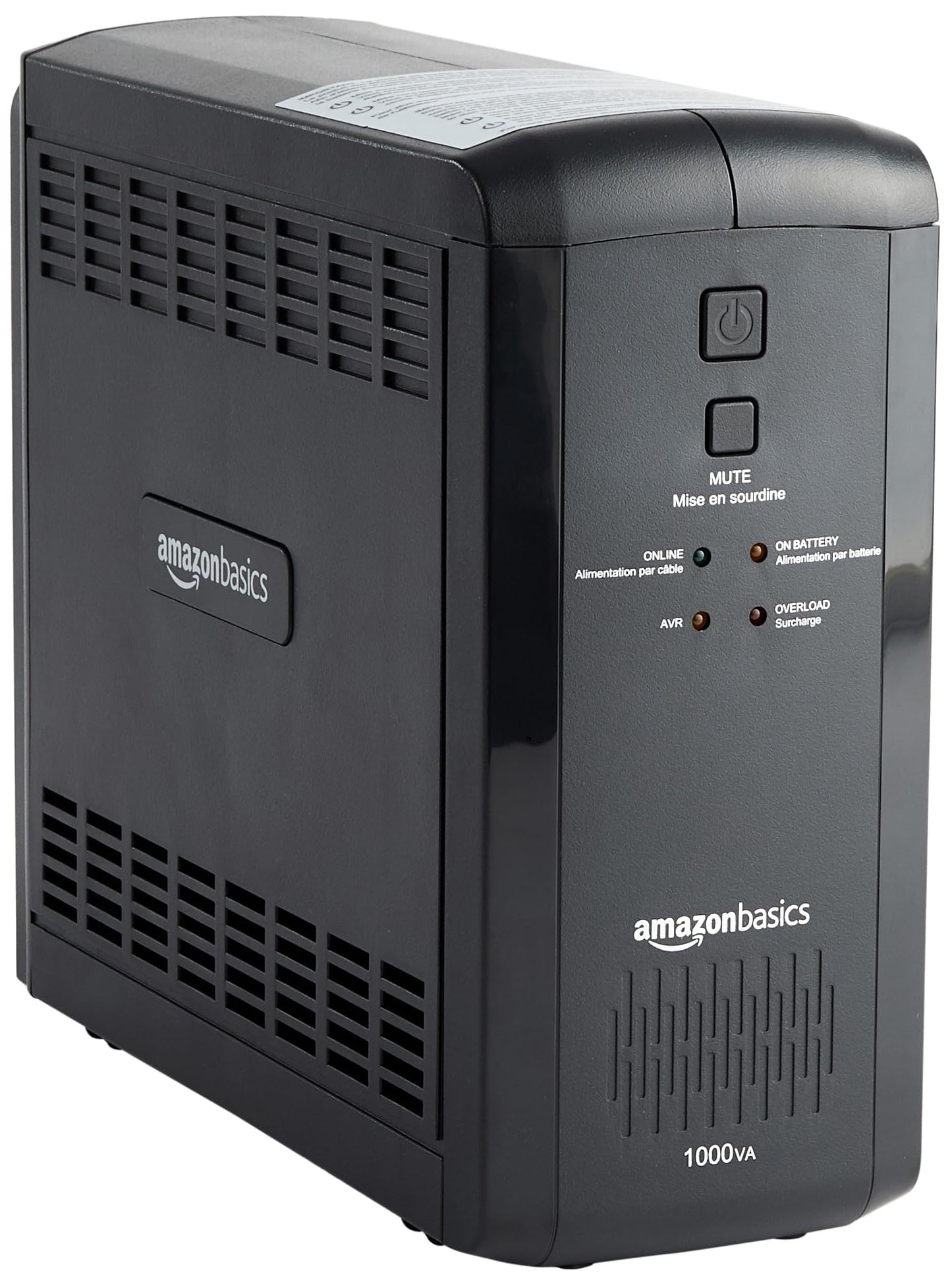 Amazon Basics UPS Battery Backup & Surge Protector, 1000VA/550W, 9 Outlets, Line Interactive Uninterruptible Power Supply with AVR Sinewave Technology, Black