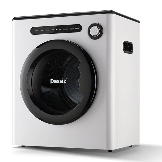 Dessiz 11LBS Compact Dryer 950W Portable Clothes Dryer Machine for Small Spaces, RVs and Apartments - Quiet, Sturdy ，Easy to Use and LED Display