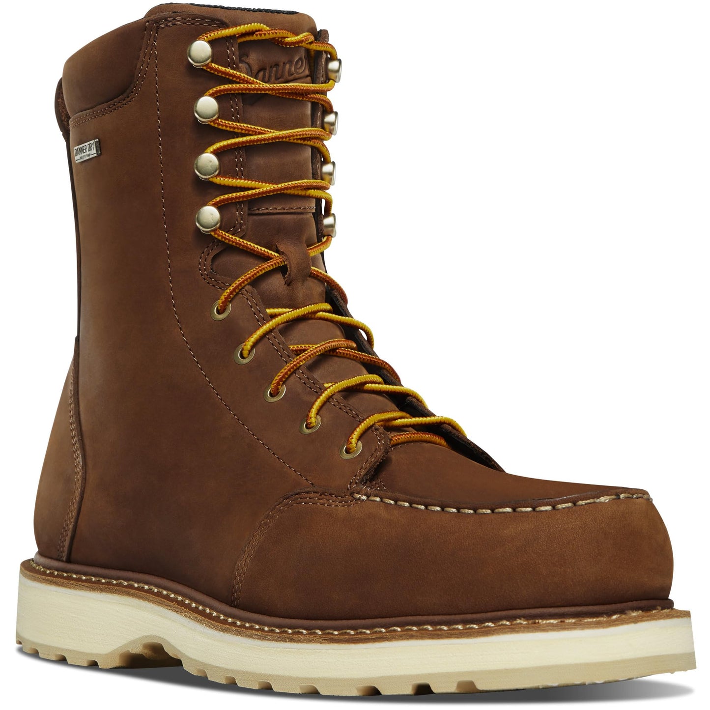 Danner Cedar River 8” Waterproof Work Boots for Men - Premium Leather with Breathable Lining, Comfort Footbed & Non Slip Rubber Outsole, EH Resistant