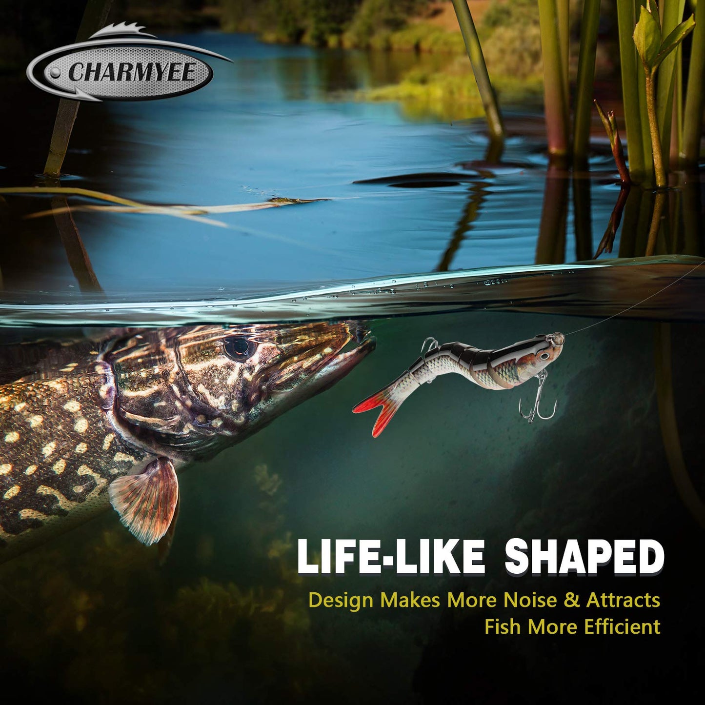 Bass Fishing Lure for Freshwater and Saltwater Lifelike Fishing Lures Multi Jointed Swimbait for Bass Trout Crappie Walleye Pike Fishing Gifts for Men