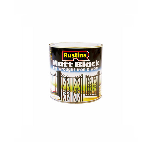 Quick Drying Matt Black Paint 250ml -Easy DIY Application for a Professional Finish in Minutes, Ideal for Interior & Exterior Surfaces