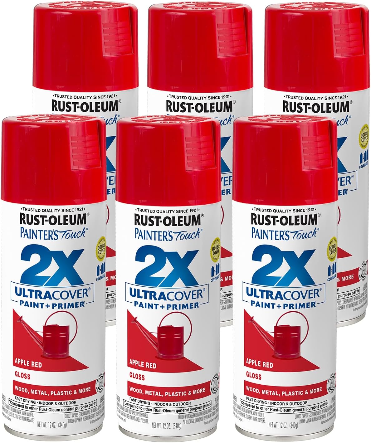 Rust-Oleum 331182 Painter's Touch 2X Ultra Cover Spray Paint, 12 oz, Ultra Matte Black