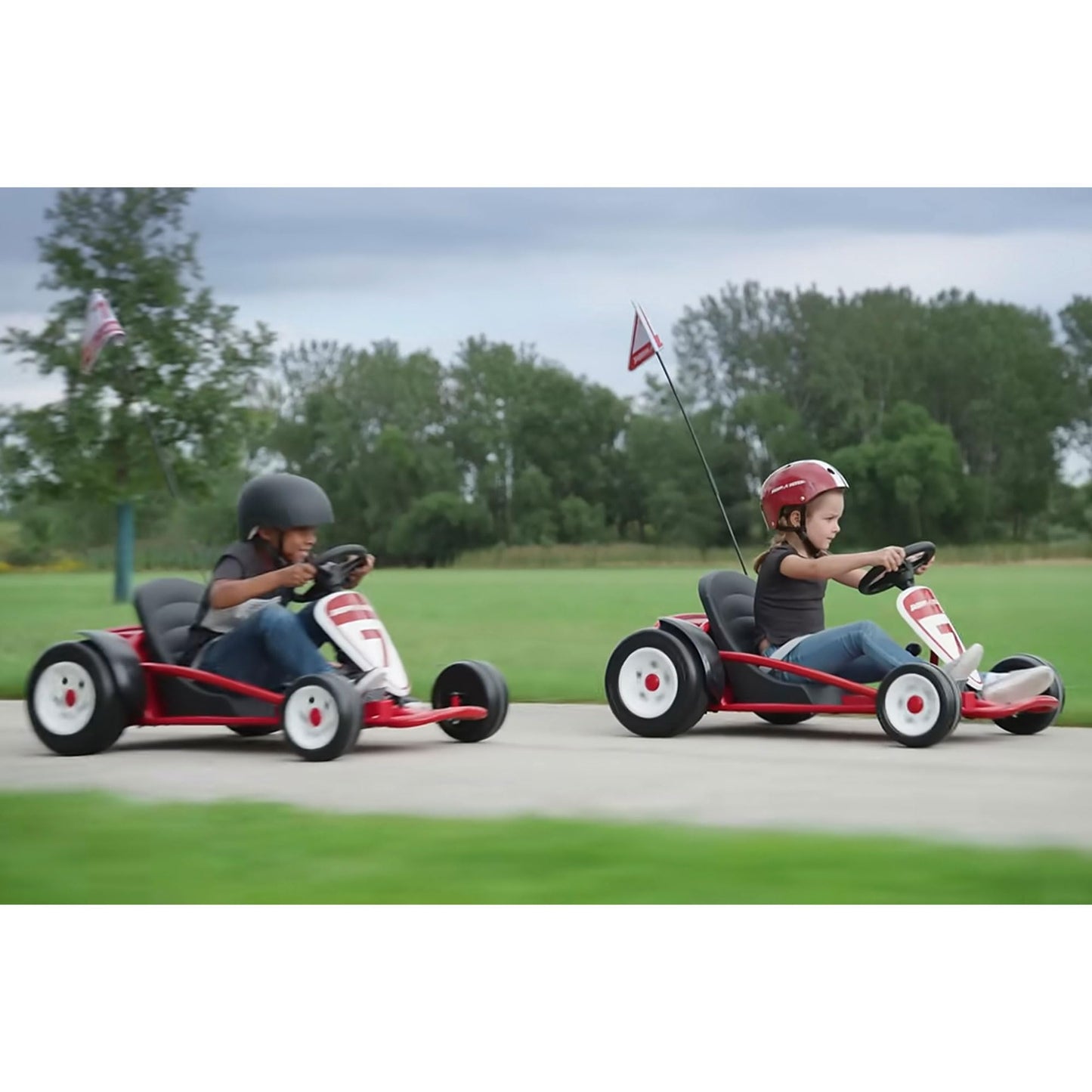 Radio Flyer Ultimate 24 Volt Electric Go-Kart for Kids Ages 3-8, 2-Seater, Red