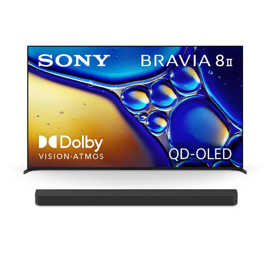Sony BRAVIA 8 II 65-Inch 4K OLED Smart TV (K-65XR80M2) with BRAVIA Theater Bar 8 11-Speaker Soundbar (HT-A8000) Bundle