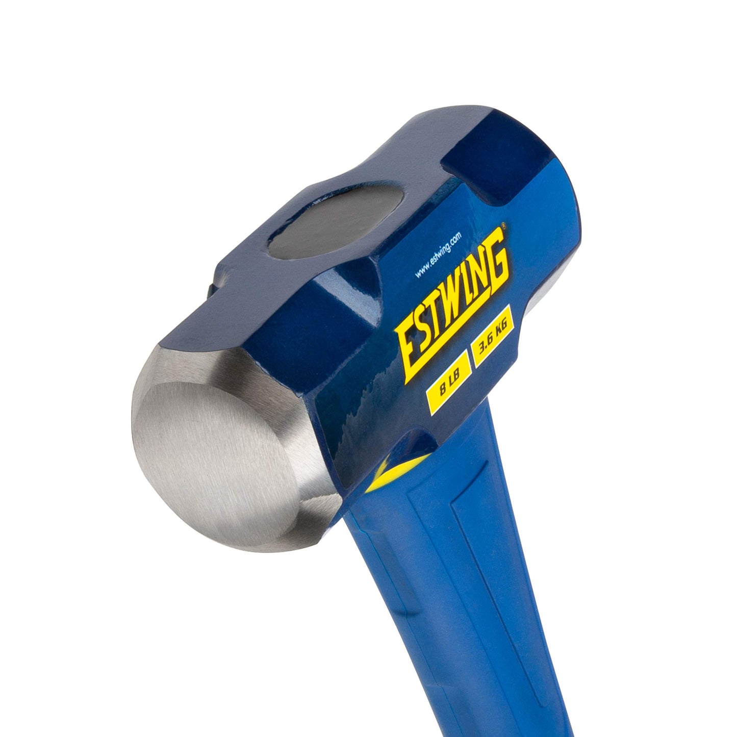 Estwing 16-Pound Hard Face Sledge Hammer for Demolition/Stake Driving, 50-55 HRC, 36-Inch Fiberglass Handle, Overstrike Protection, Textured Grip