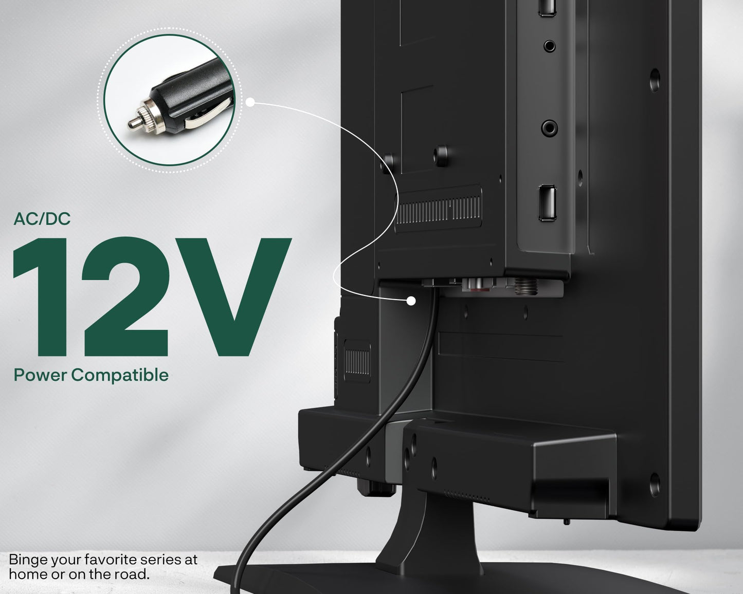 SYLVOX Smart RV TV, 24" 12 Volt TVs for RV Camper 1080P DC/AC Powered Television, Compatible with Google OS, Support Download APPs, Google Assistant, Bluetooth WiFi, 9-32V Wide Voltage Protection