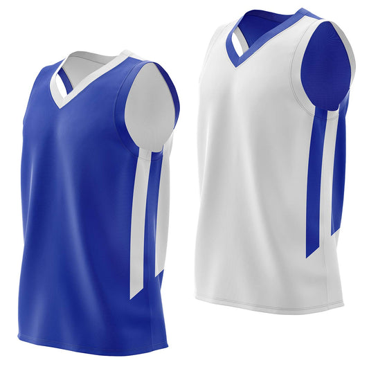 Liberty Imports Reversible Men's Mesh Athletic Basketball Jersey Single for Team Scrimmage (Blue/White, Large)