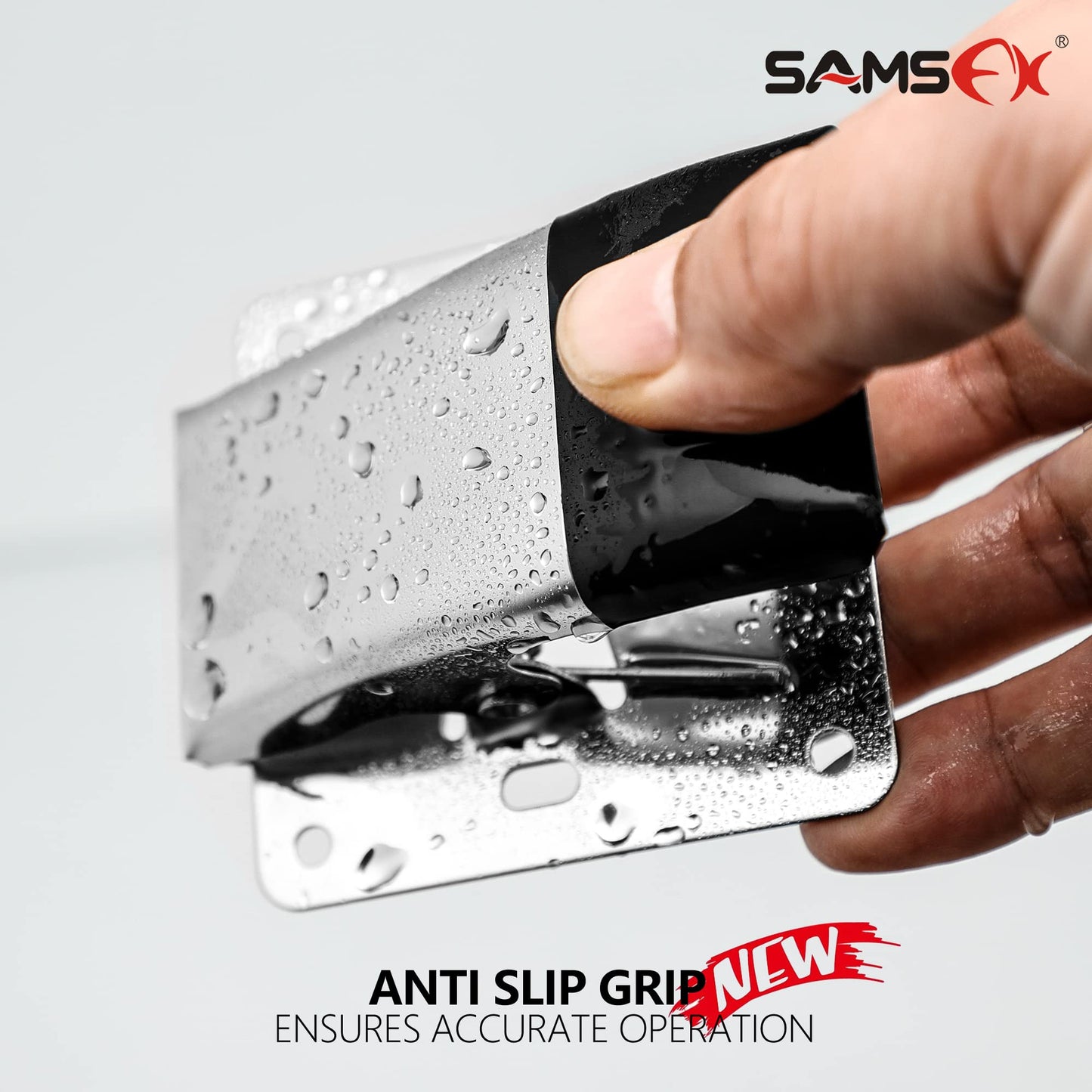 SAMSFX Fish Cleaning Board Tools Fillet Clamp w/Screws Deep-Jaw Fish Tail Clip Board for Scaling Table Bait (Fish Clamps with Black Grip)