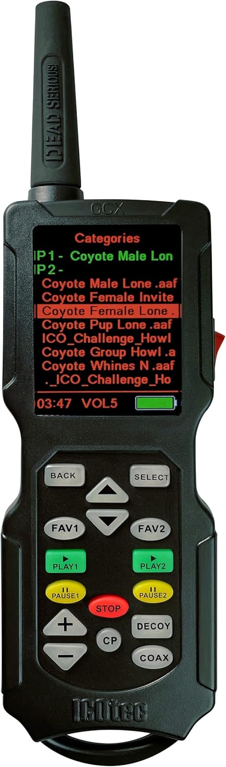 Icotec Night Stalker+ Professional Predator Call with Bluetooth and C4 Rechargeable Lithium Battery