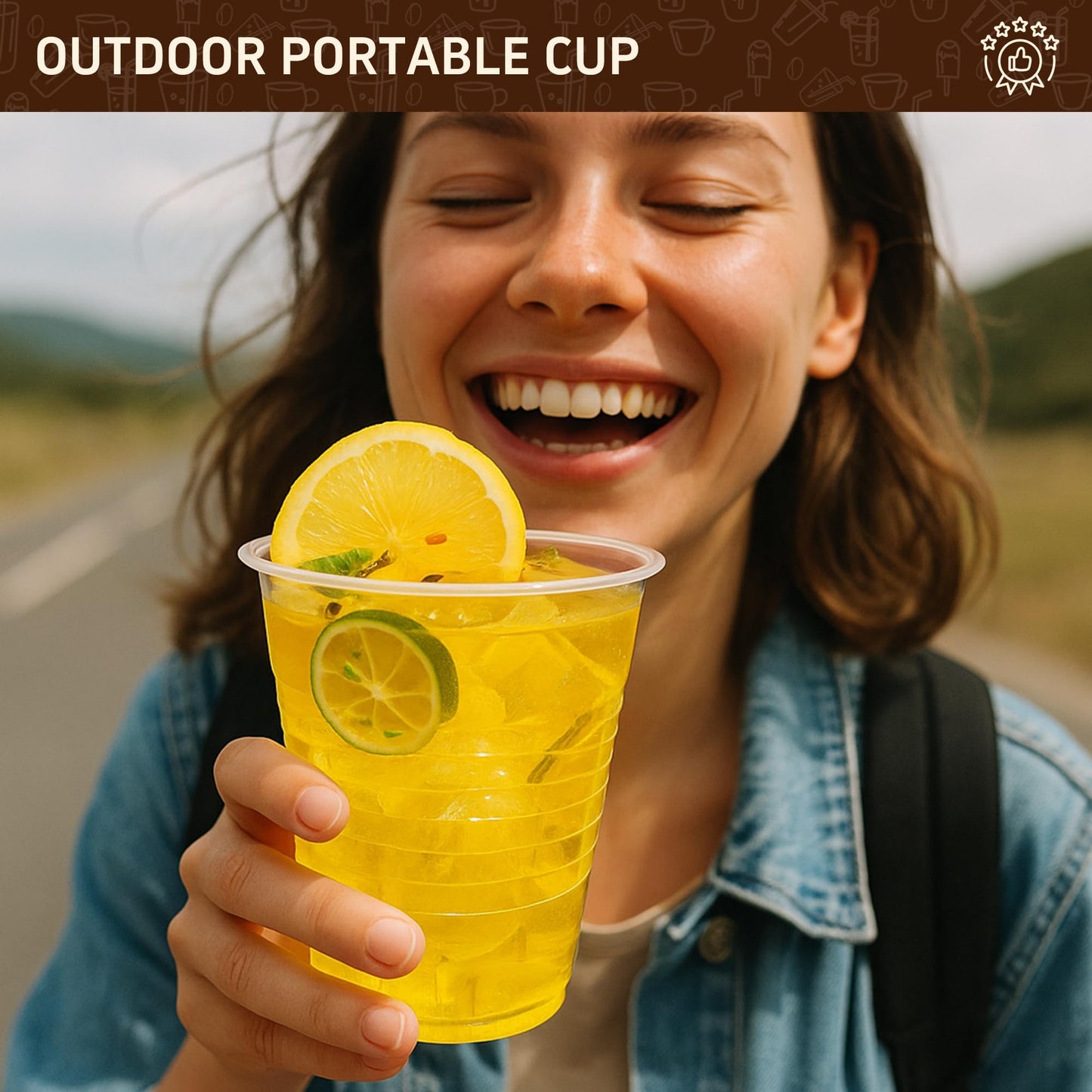YEEHAW 9 oz Plastic Cups, 500 Pack - Clear Disposable Drinking Water Cups for Cold Beverages, Ideal for Party