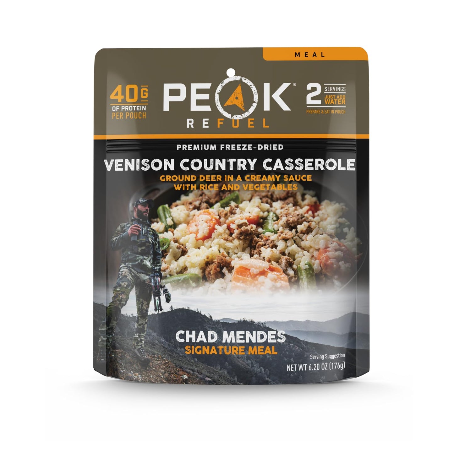 Peak Refuel Backcountry Bison Bowl | Chad Mendes Signature Meal | Premium Freeze-Dried Variety Meals | Hunting, Survival, Camping, Backpacking Food | High-Protein Game Meats | MRE | Made in USA