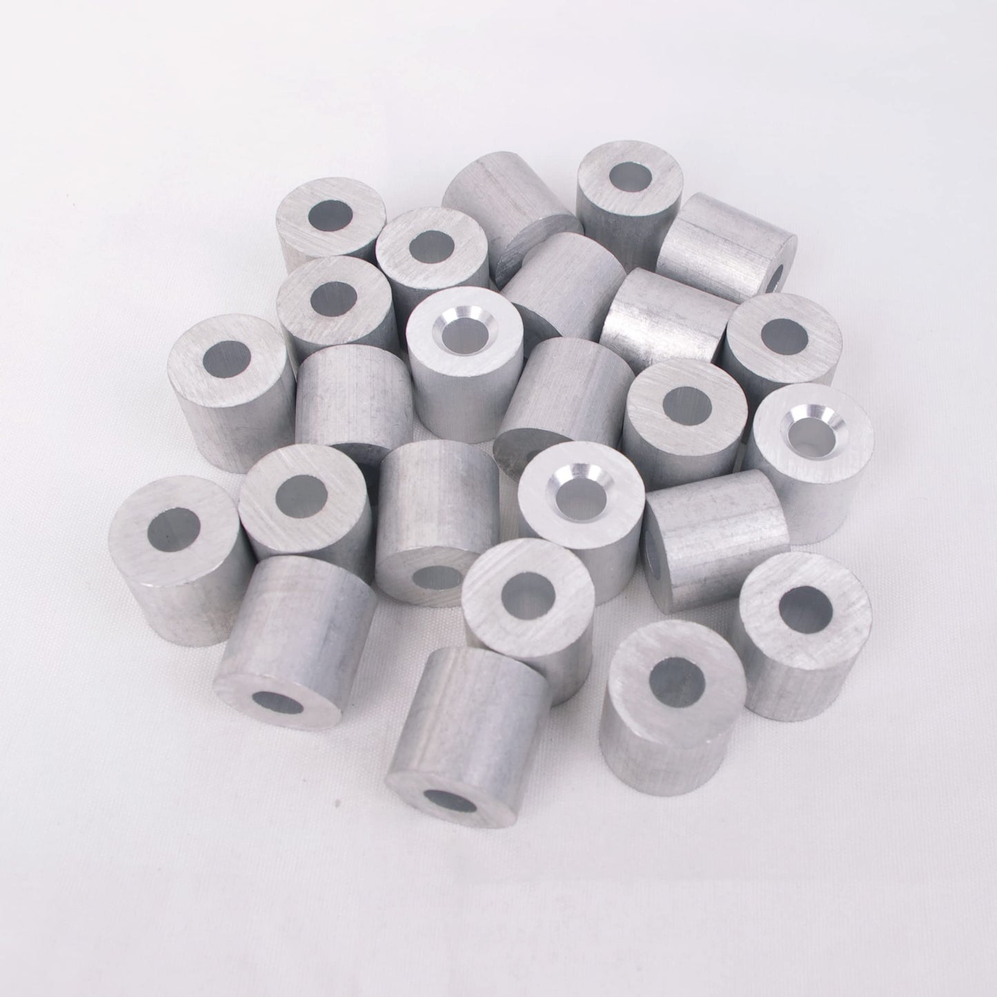 Wire Rope Stop Sleeve, for Wire Rope Dia. 1/16", Aluminum Alloy, PK 100