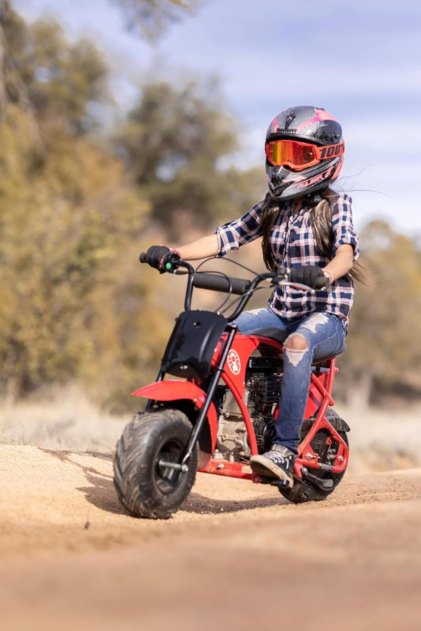 Coleman Powersports B100 105cc Gas Powered Minibike for Kids and Adults, 1-Cylinder, 4-Stroke, 22 Mph, 150 lbs Maximum Load, Ideal for Off-Road and Trail Riding