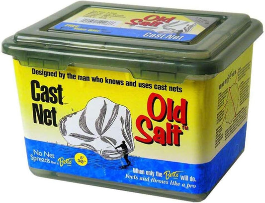 Betts 7SM Old Salt Mono Cast Net, 7-Foot Length, 1/2-Inch Mesh, Clear Finish