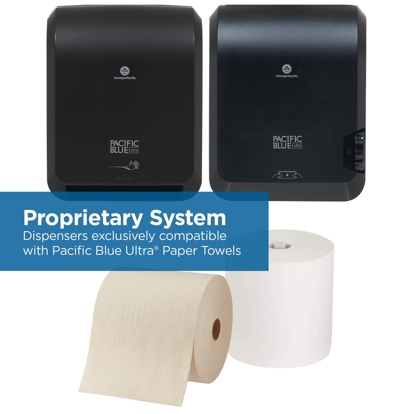 Pacific Blue Ultra 8” High-Capacity Recycled Paper Towel Roll by GP PRO (Georgia-Pacific), White, 26490, 1150 Feet Per Roll, 6 Rolls Per Case