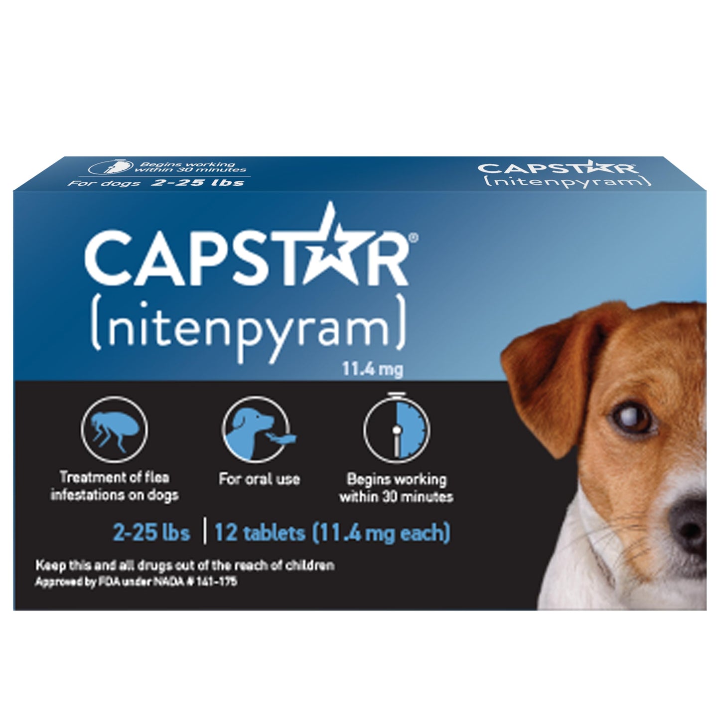 CAPSTAR Oral Flea Treatment for Dogs, Fast Acting Tablets Start Killing Fleas in 30 Minutes, Medium & Large Dogs (Over 25 lbs), 6 Doses