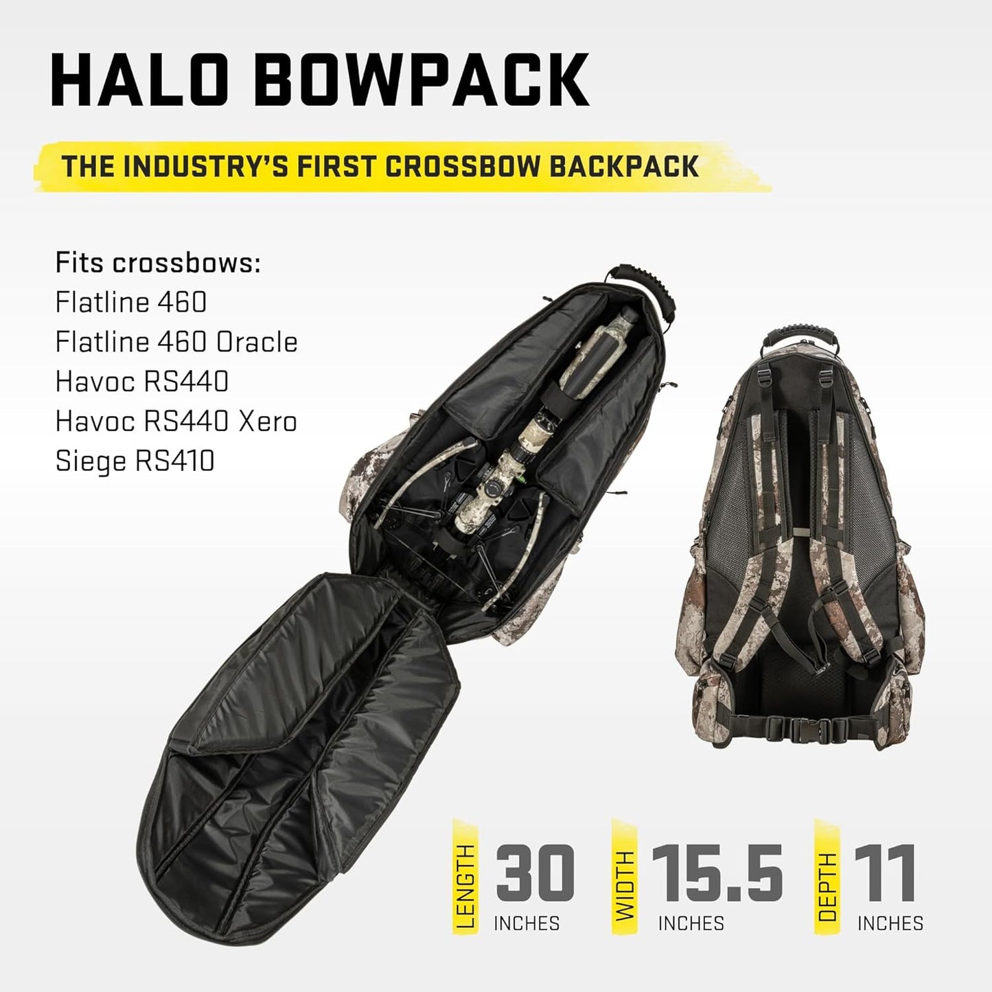 TenPoint HALO Bowpack, Veil Alpine - Easily Transport & Protect Your Crossbow - Fits Flatline 460, Havoc, Havoc XERO & Siege Models