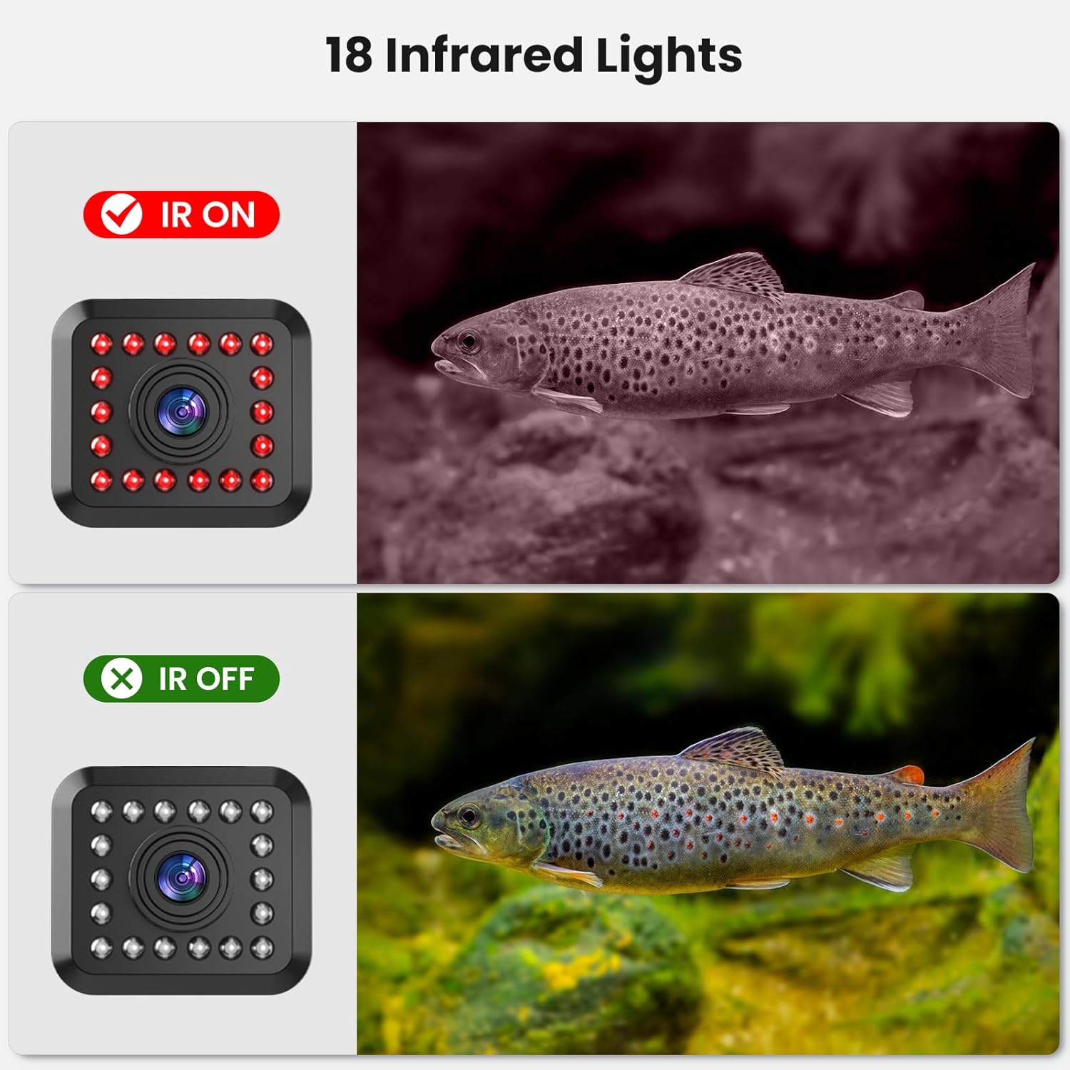 fish eyes rod and reel camera Eyoyo Underwater Fishing Camera Video Fish Finder Dvr Function 9 Inch Large Color Screen 360 Horizontal Panning Camera 1000tvl W/ 18 Infrared Ir