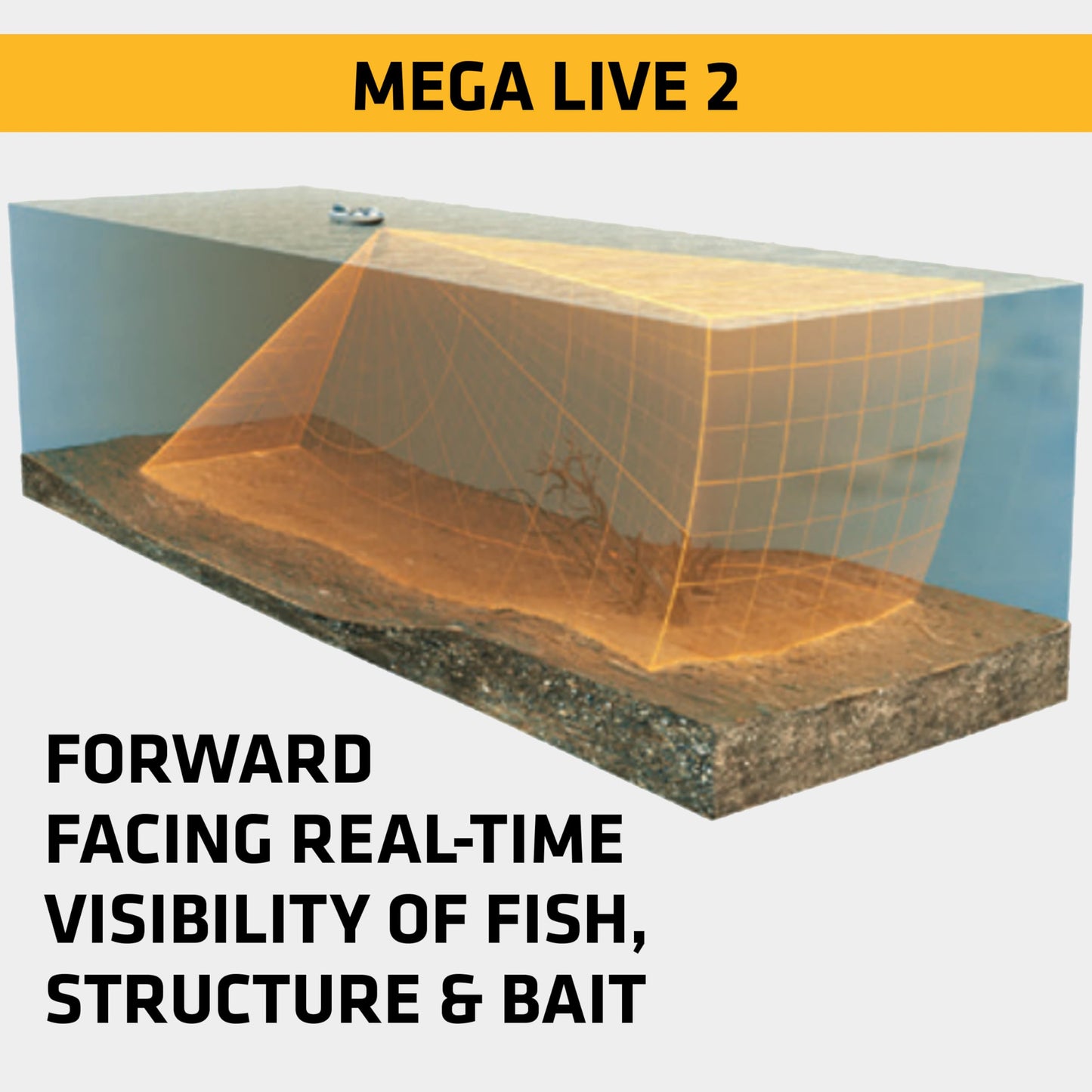 Humminbird MEGA Live 2 Forward-Facing Sonar Transducer for XPLORE, APEX, and SOLIX G3 Fish Finders