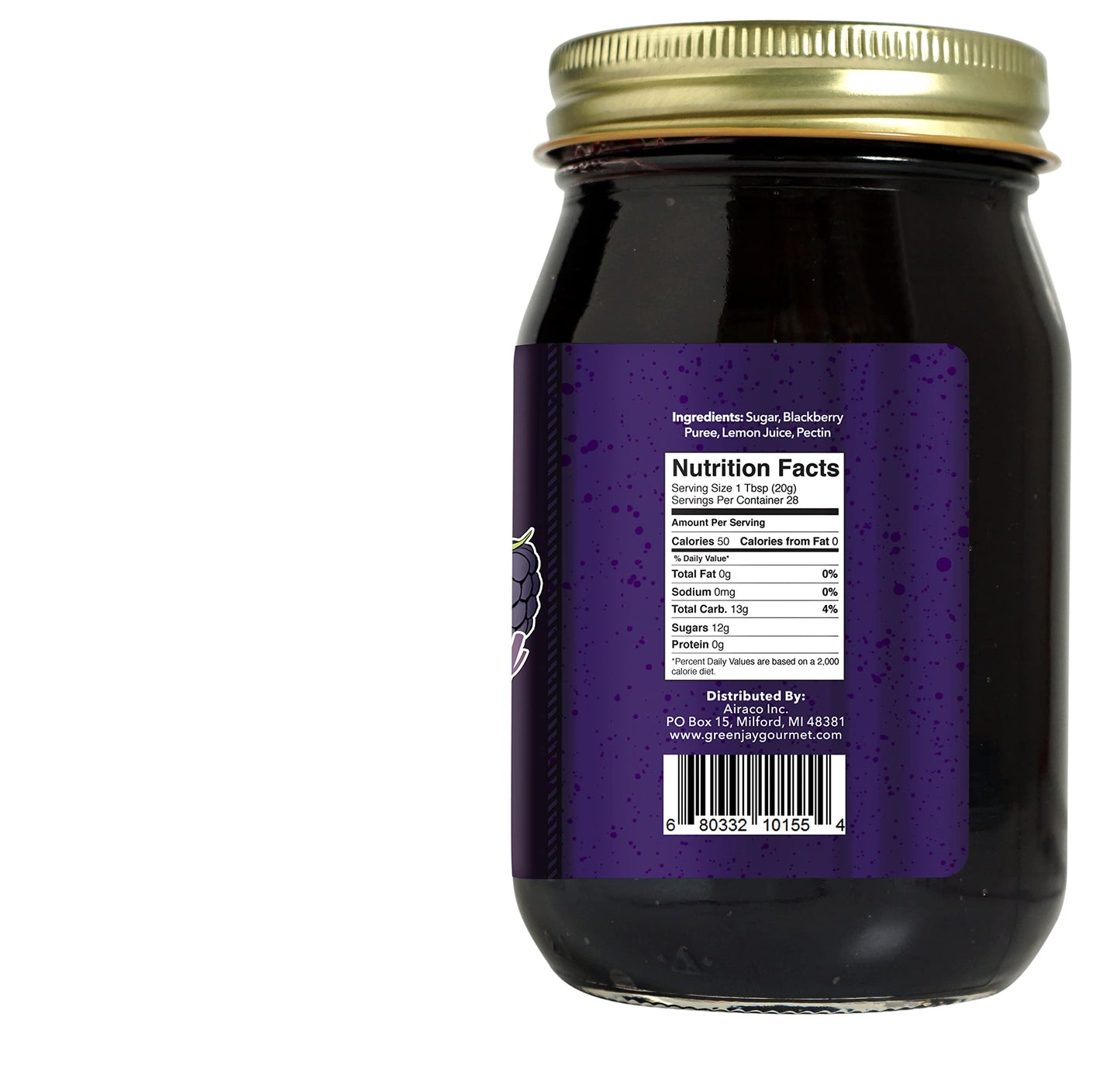 Green Jay Gourmet Spicy Jam Variety Pack - All-Natural Raspberry Jalapeno Jam, Strawberry Jalapeno Jam, Blackberry Jalapeno Jam - Vegan, Gluten-free Jam - No Preservatives - USA Made - 3 x 20 Ounces