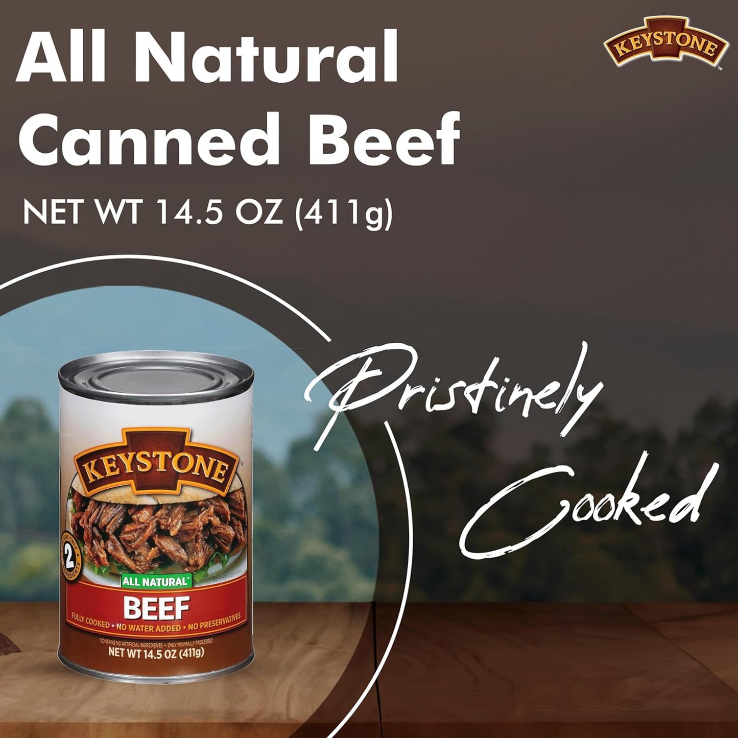 Keystone Meats All Natural Canned Turkey 14.5 Ounce Long Term Shelf Life Emergency Survival Food Canned Meat | Fully Cooked Ready to Eat | All White Meat No Carbs Gluten Free Family Pack of 6