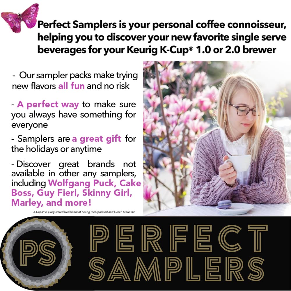 Flavored Decaf Coffee Pods Variety Pack Compatible with Keurig K Cups Brewers, 40 Count, Assorted Decaffeinated Flavored Coffee Sampler(Pack of 1)