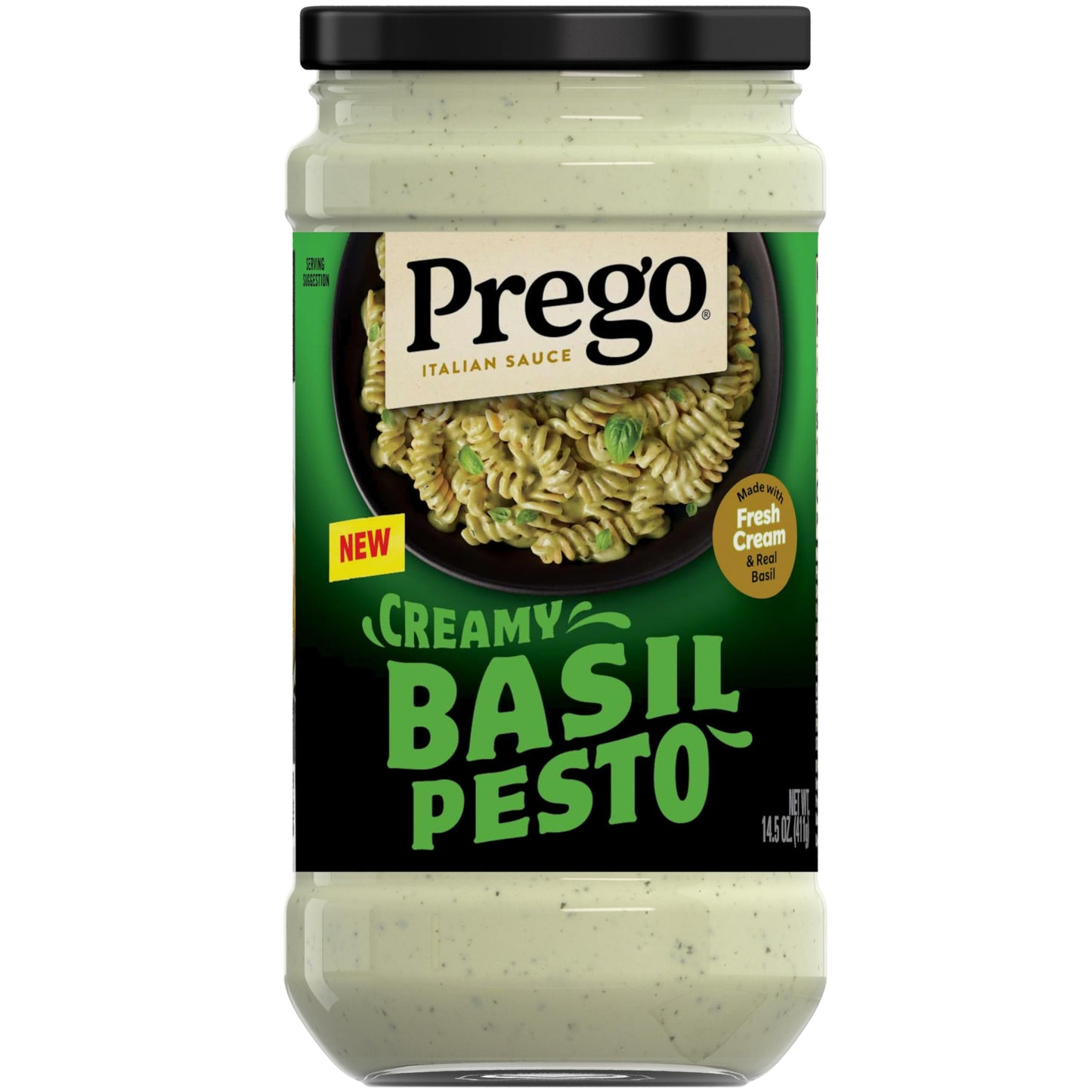 Prego Creamy Roasted Garlic Pesto Pasta Sauce, 14.5 oz Jar