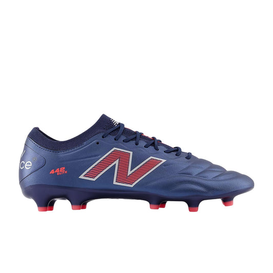 New Balance Men's 442 Elite FG V2 Soccer Shoe (NB Navy with Silver and Energy Red, 9.0 Medium)
