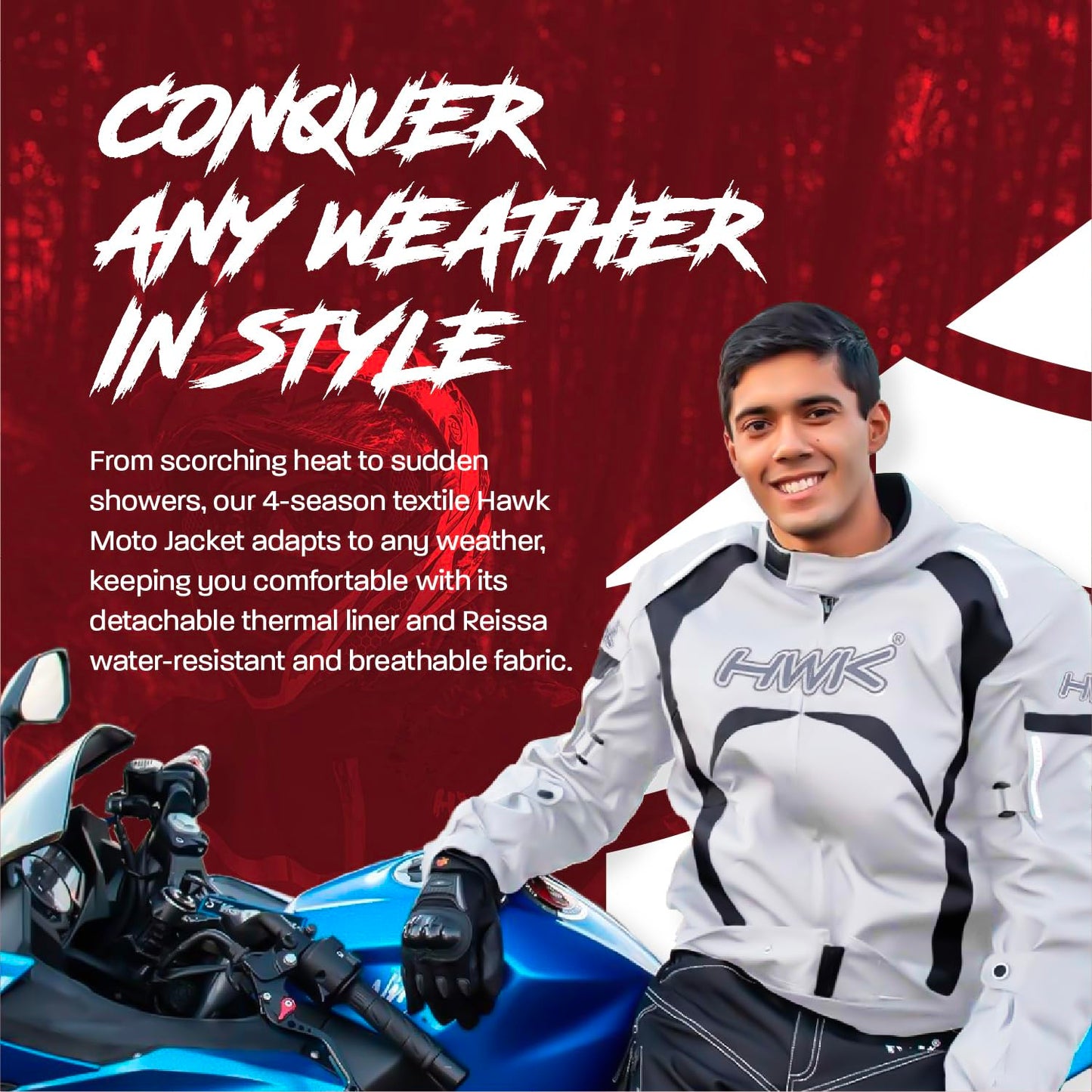 HWK Motorcycle Jacket Men's Riding Textile Racing Motorbike Hi-Vis Biker CE Armored Water Resistant Jackets