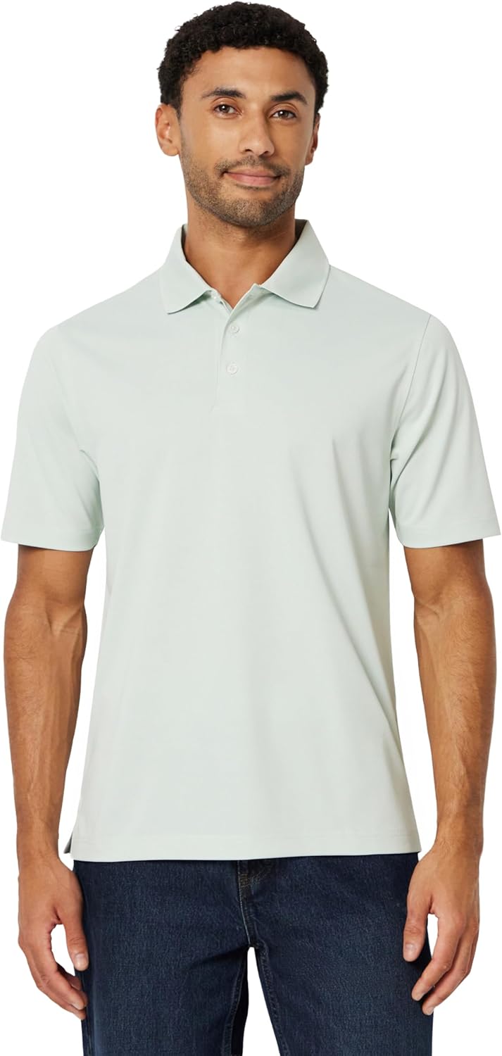 Amazon Essentials Men's Golf Polo Shirt, Quick Dry, Short Sleeve