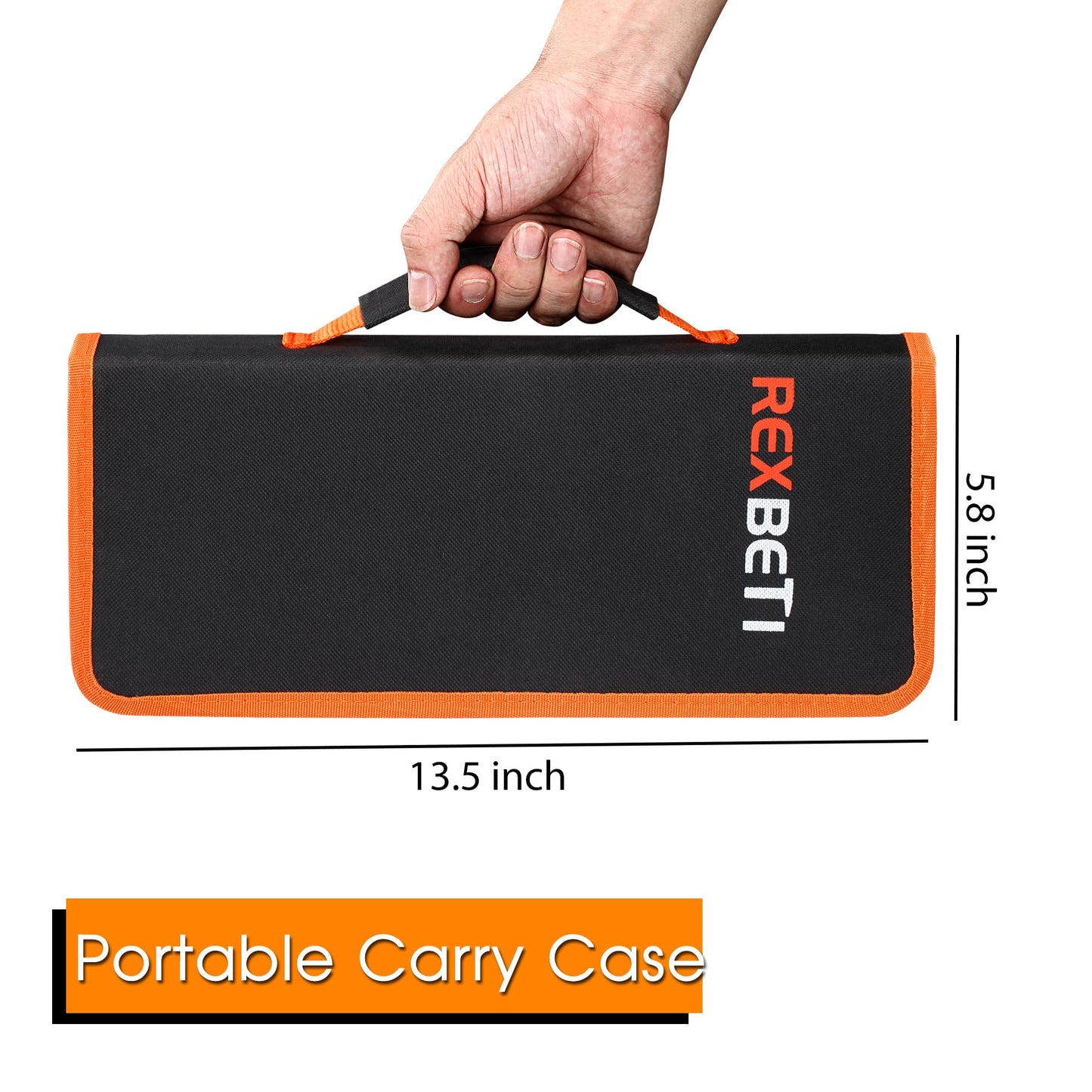 REXBETI 25Pcs Metal File Set, Premium Grade T12 Drop Forged Alloy Steel, Flat/Triangle/Half-round/Round Large File and 12pcs Needle Files with Carry Case, 6pcs Sandpaper, Brush, A Pair Working Gloves